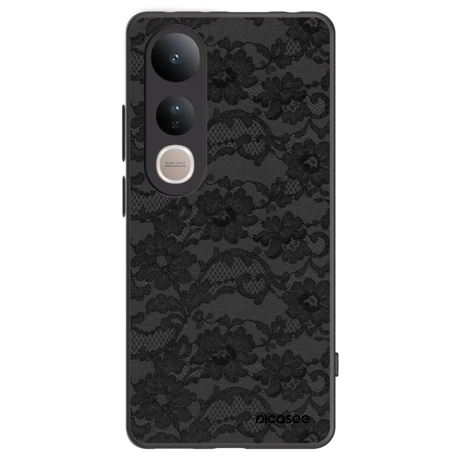 Silikonový černý obal pro Vivo V50 Lite 5G - Dark Elegance