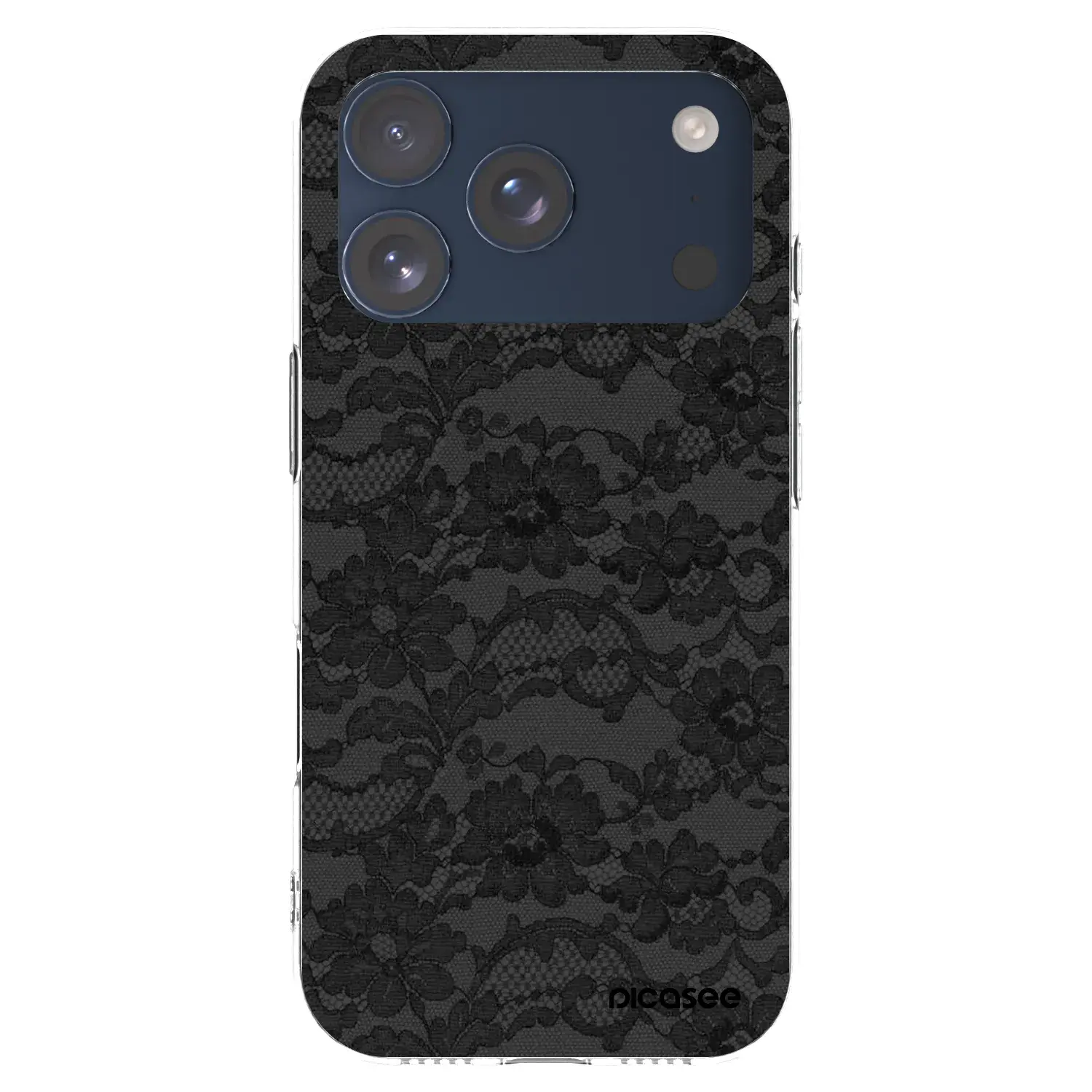 Silikonový průhledný obal pro Apple iPhone 17 Pro - Dark Elegance