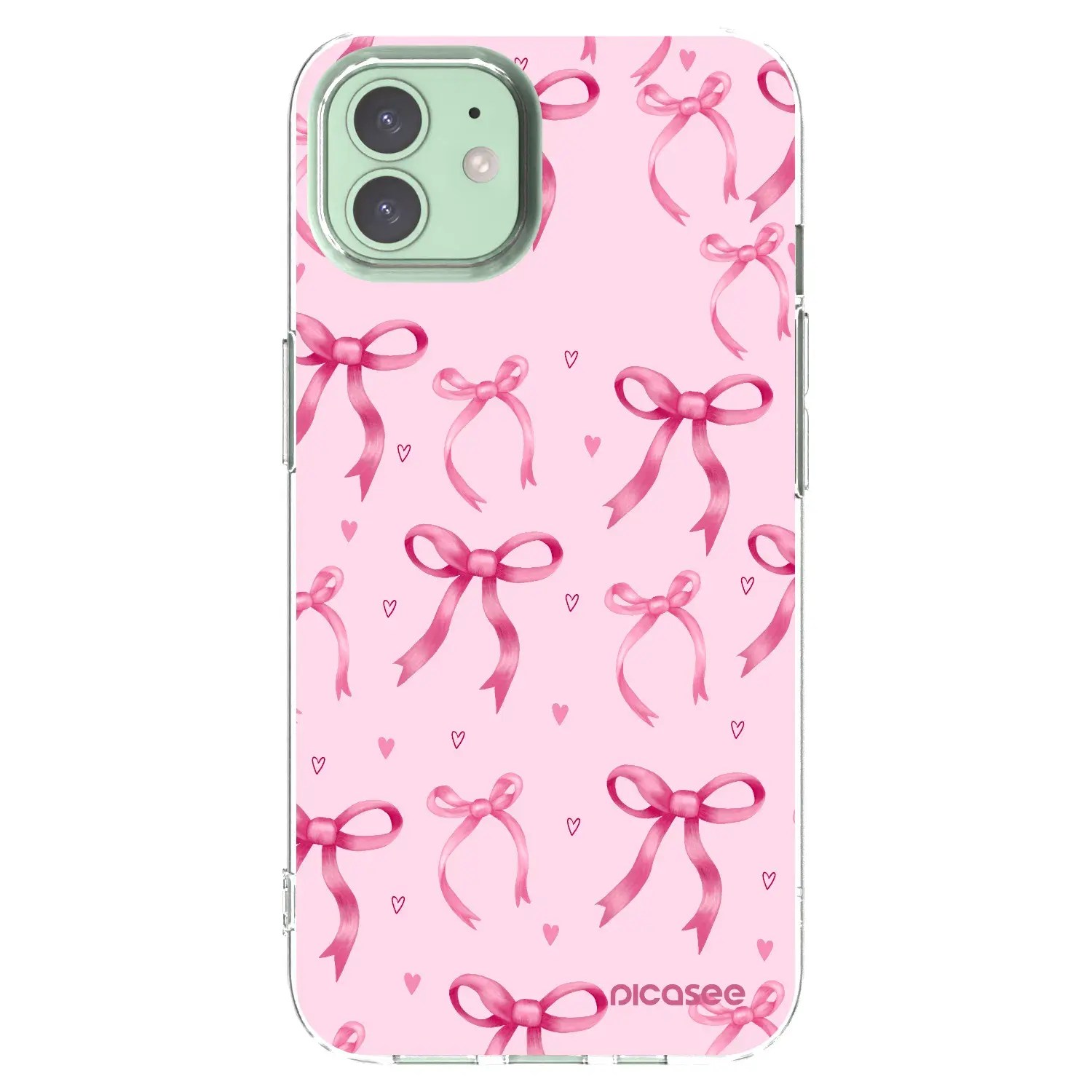 Silikonový průhledný obal pro Apple iPhone 12 Pro - Bow Aesthetic
