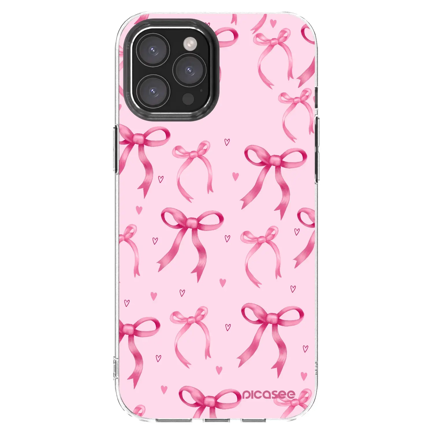 Silikonový průhledný obal pro Apple iPhone 12 Pro Max - Bow Aesthetic