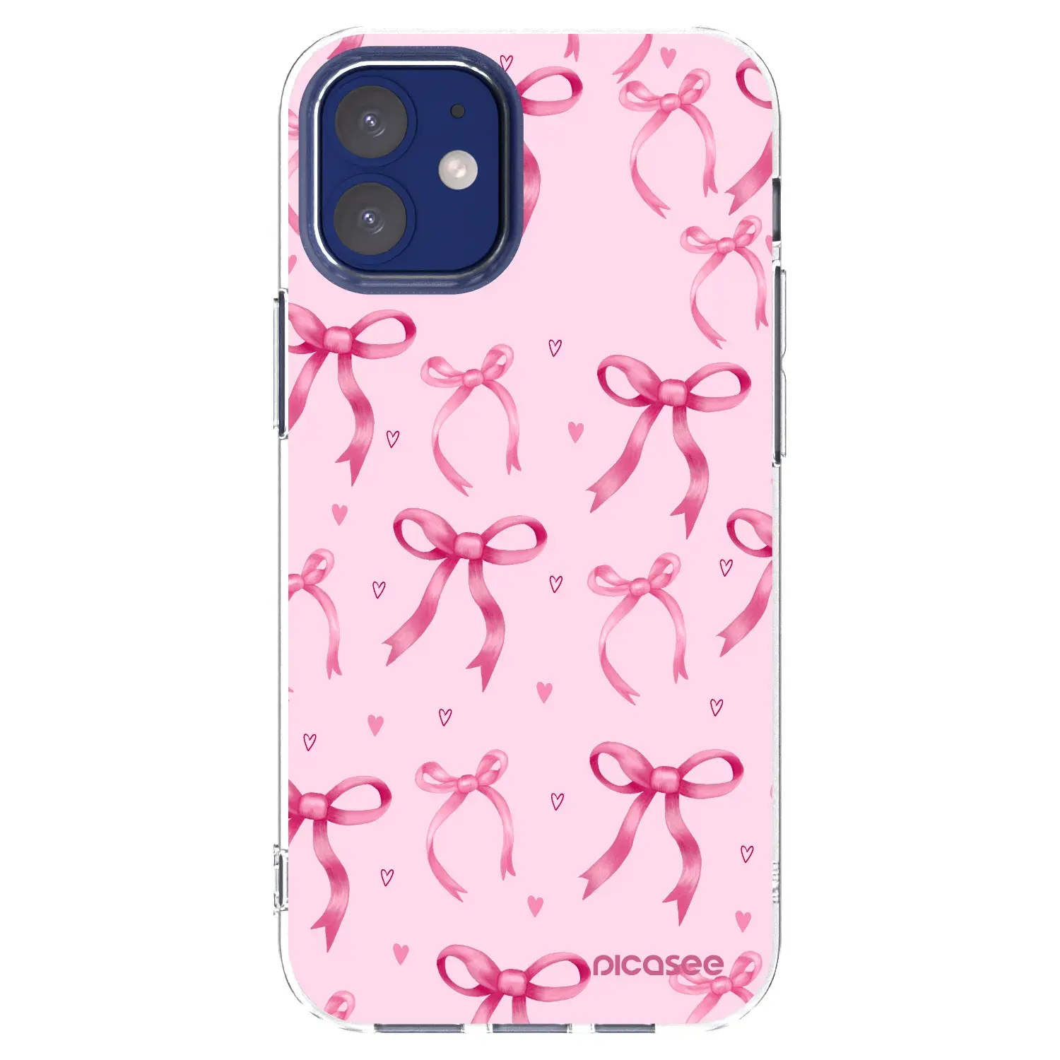 Silikonový průhledný obal pro Apple iPhone 12 mini - Bow Aesthetic