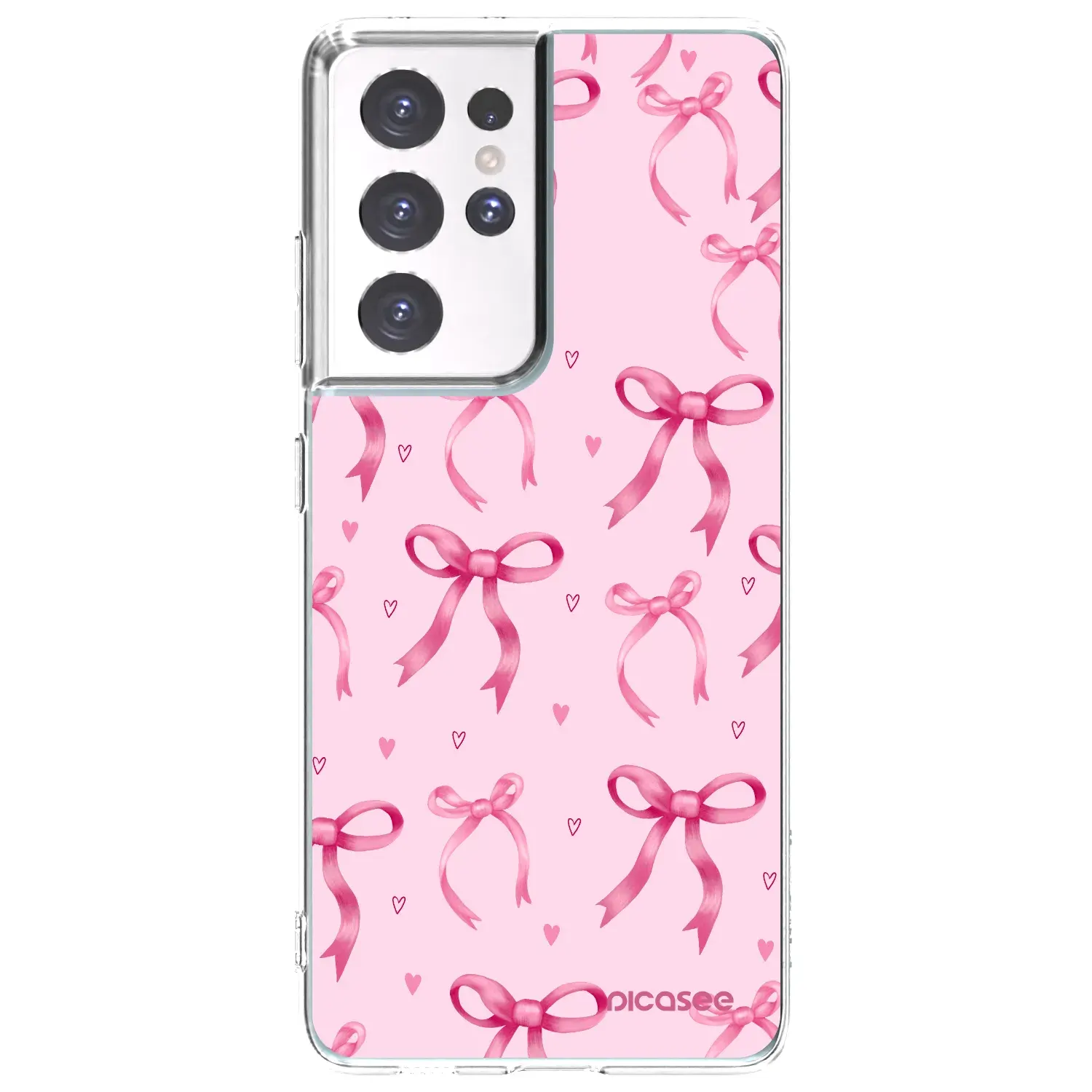 Silikonový průhledný obal pro Samsung Galaxy S21 Ultra 5G G998B - Bow Aesthetic