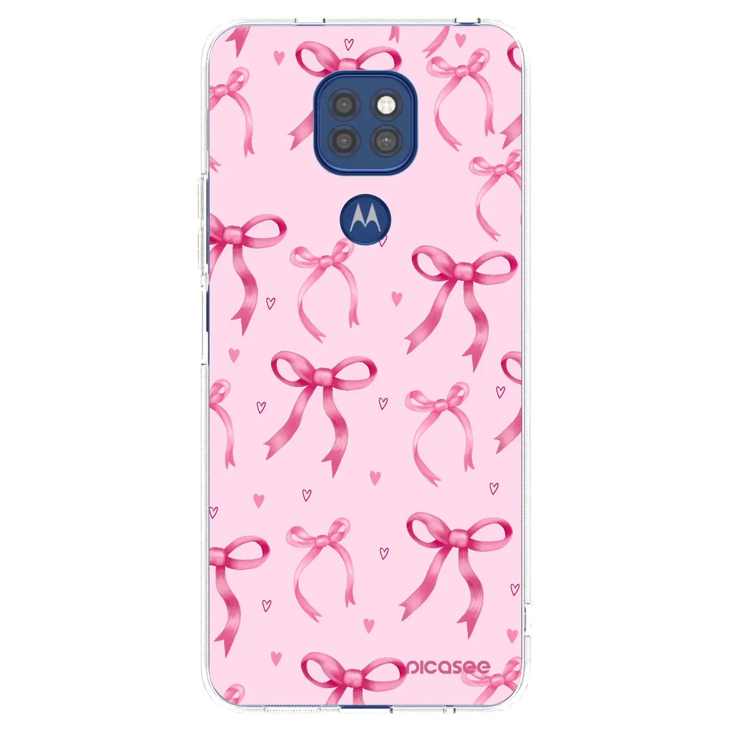Silikonový průhledný obal pro Motorola Moto G9 Play - Bow Aesthetic