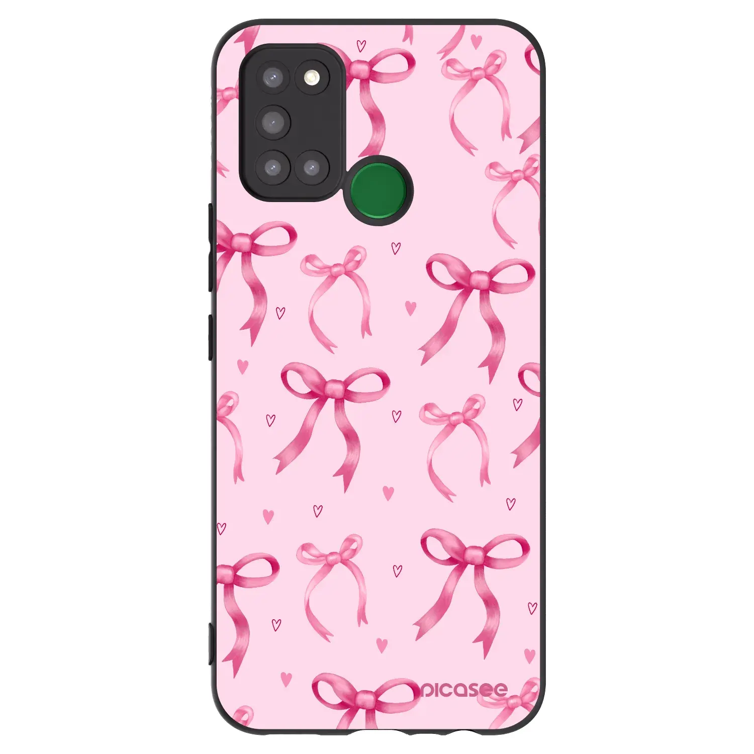 Silikonový černý obal pro Realme 7i - Bow Aesthetic