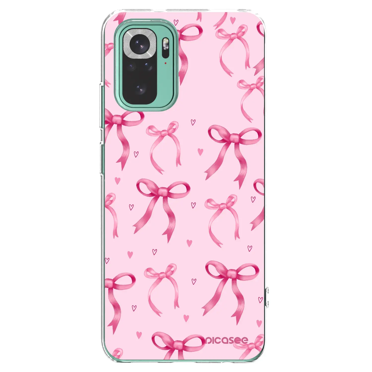 Silikonový průhledný obal pro Xiaomi Redmi Note 10 Pro - Bow Aesthetic