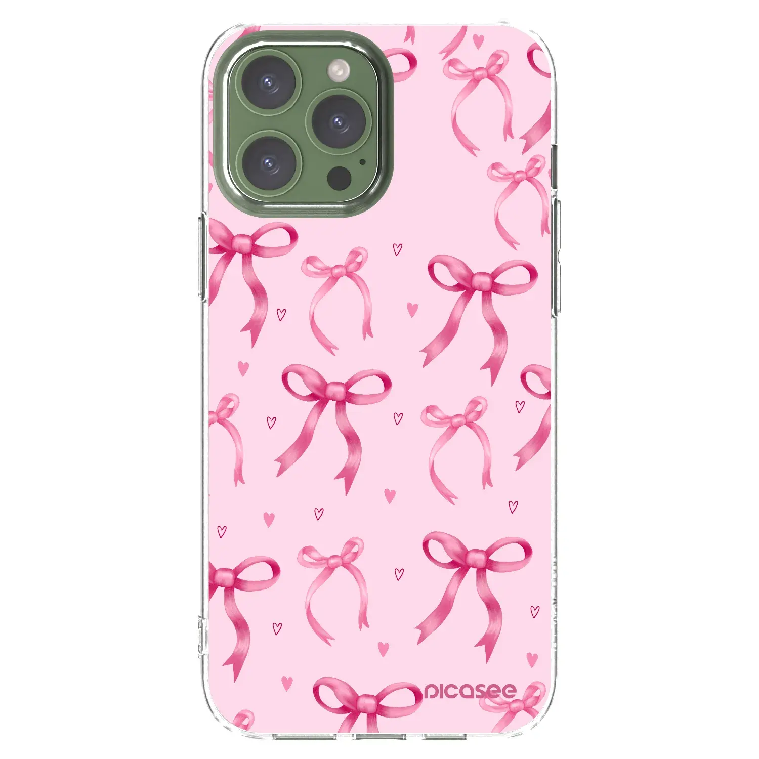 Silikonový průhledný obal pro Apple iPhone 13 Pro Max - Bow Aesthetic