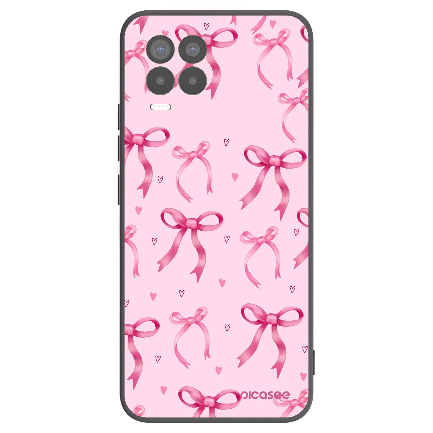 Silikonový černý obal pro Realme 8 Pro - Bow Aesthetic