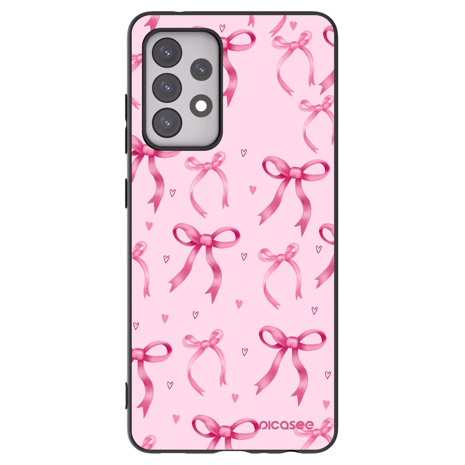 Silikonový černý obal pro Samsung Galaxy A52s 5G A528B - Bow Aesthetic