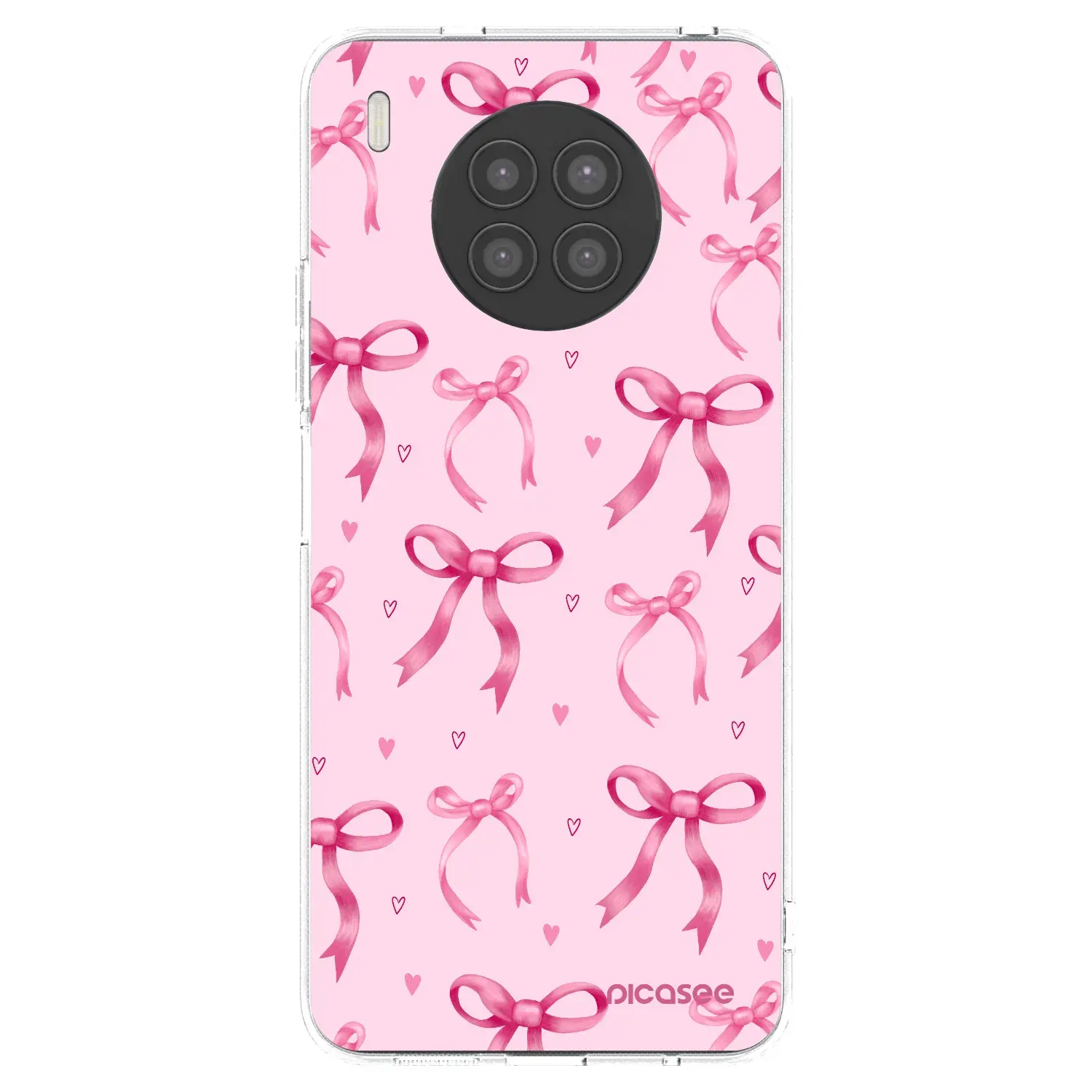 Silikonový průhledný obal pro Huawei Nova 8i - Bow Aesthetic