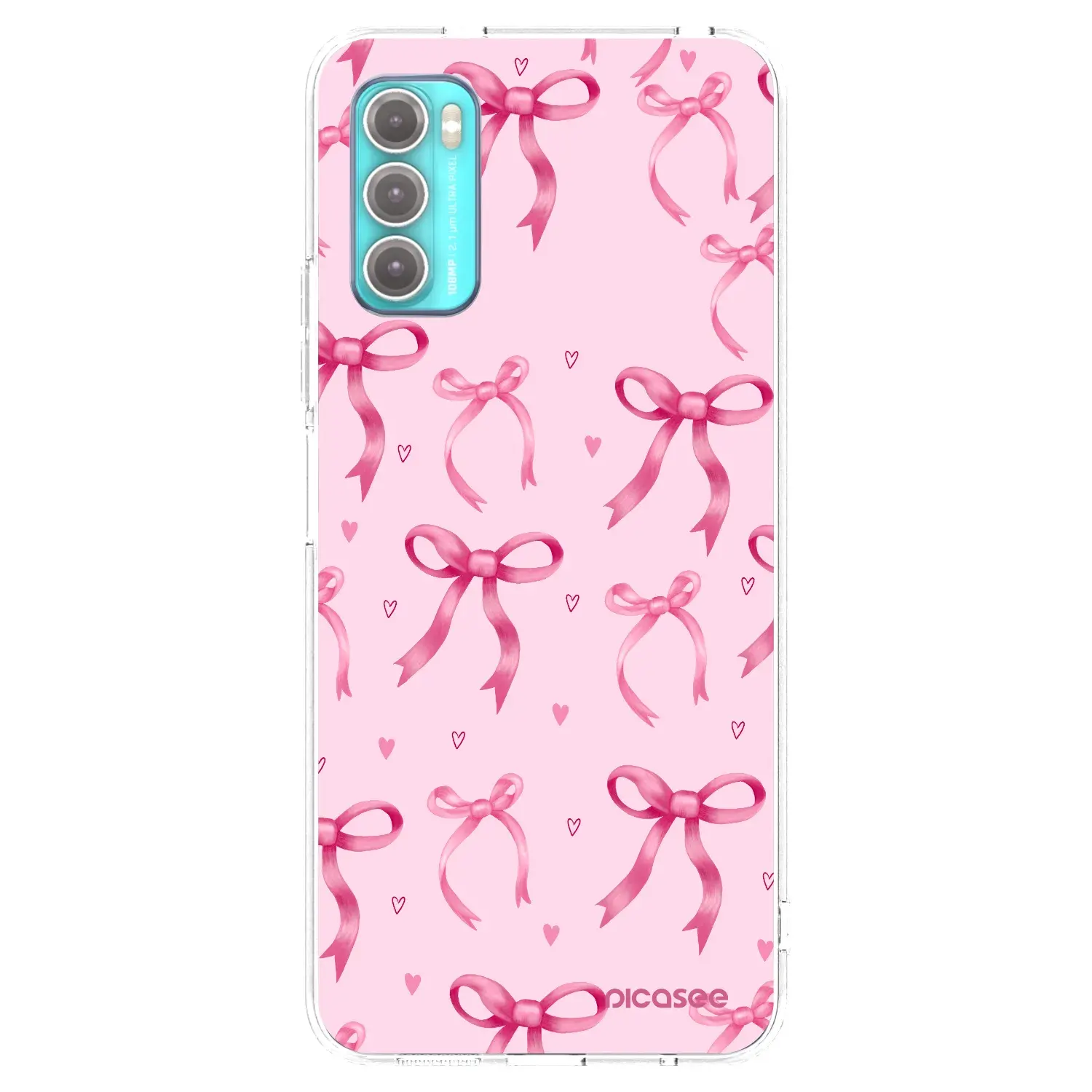 Silikonový průhledný obal pro Motorola Moto G60 - Bow Aesthetic