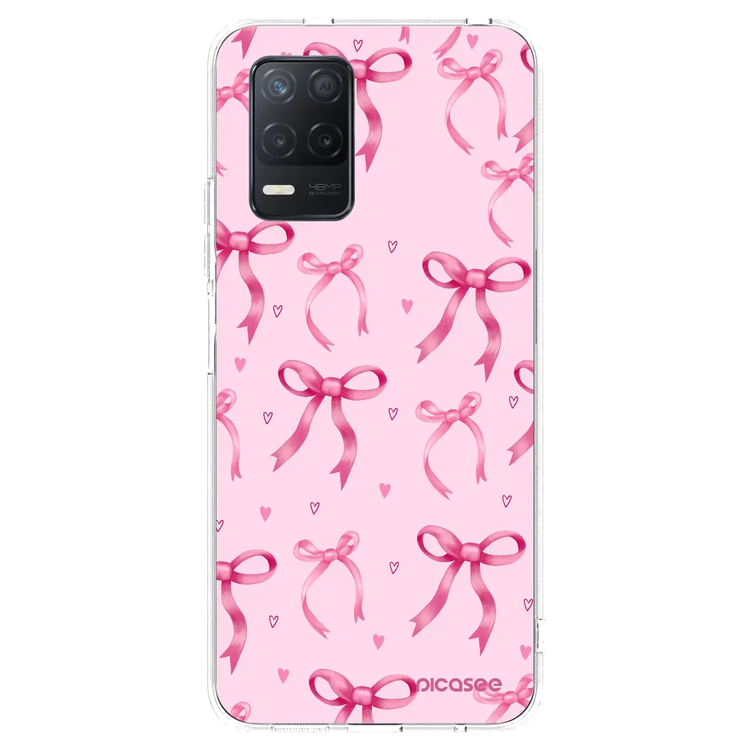 Silikonový průhledný obal pro Realme 8 5G - Bow Aesthetic