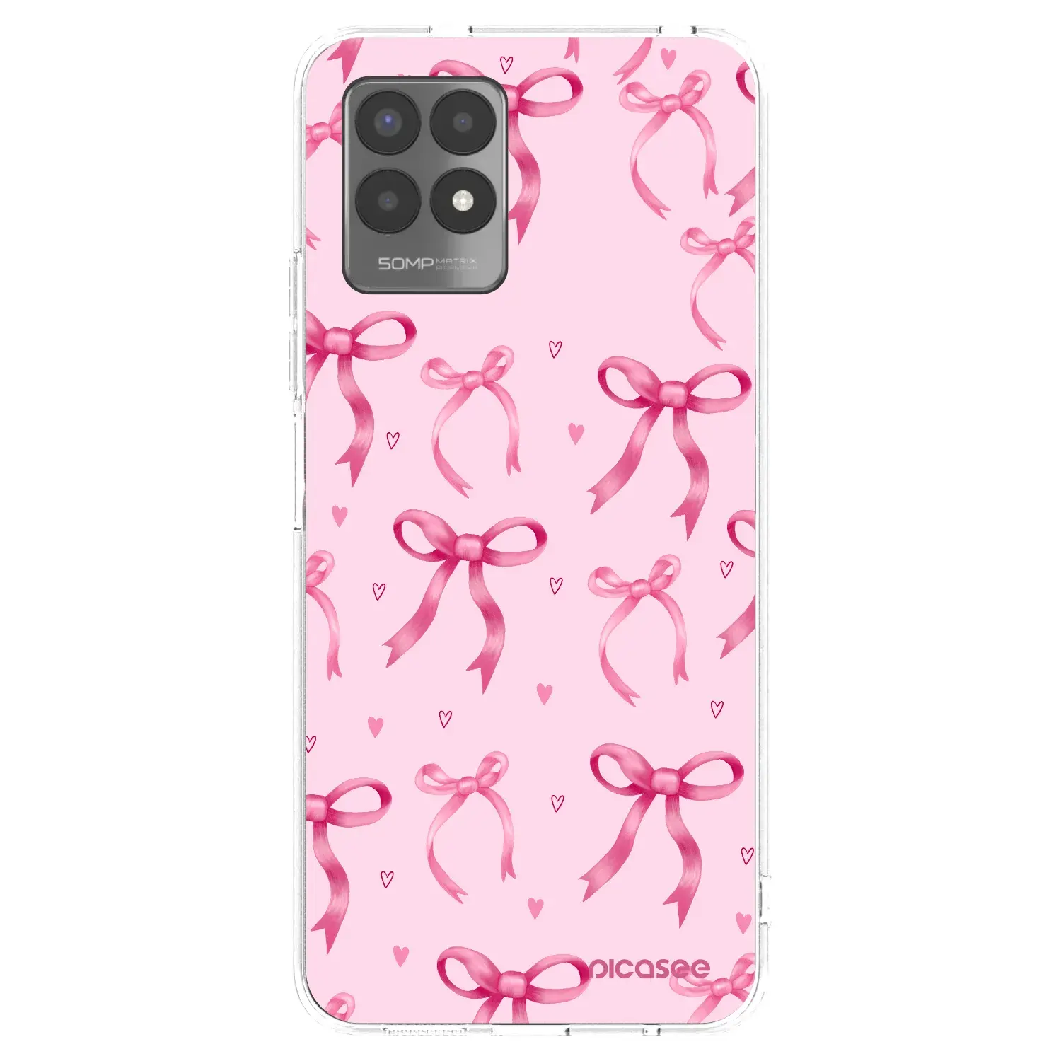 Silikonový průhledný obal pro Realme 8i - Bow Aesthetic