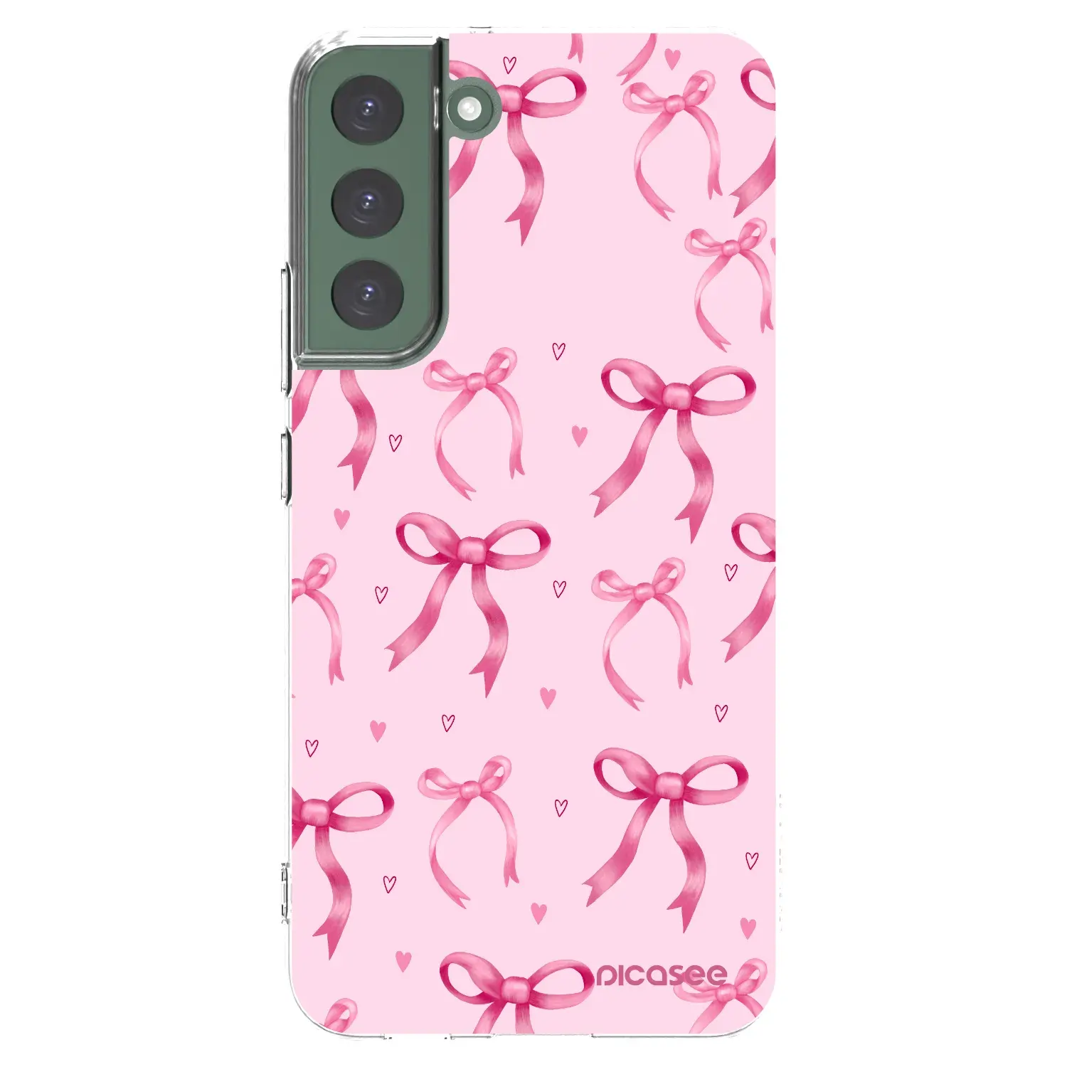 Silikonový průhledný obal pro Samsung Galaxy S22+ 5G - Bow Aesthetic