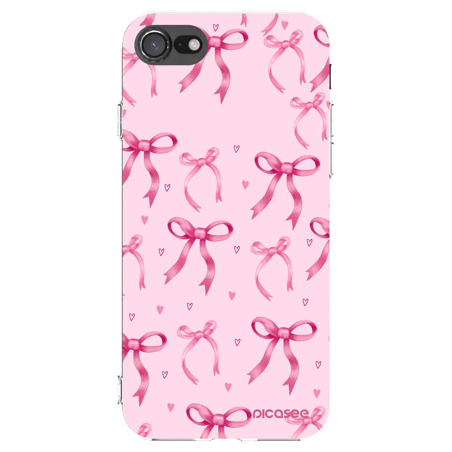 Silikonový průhledný obal pro Apple iPhone SE 2022 - Bow Aesthetic