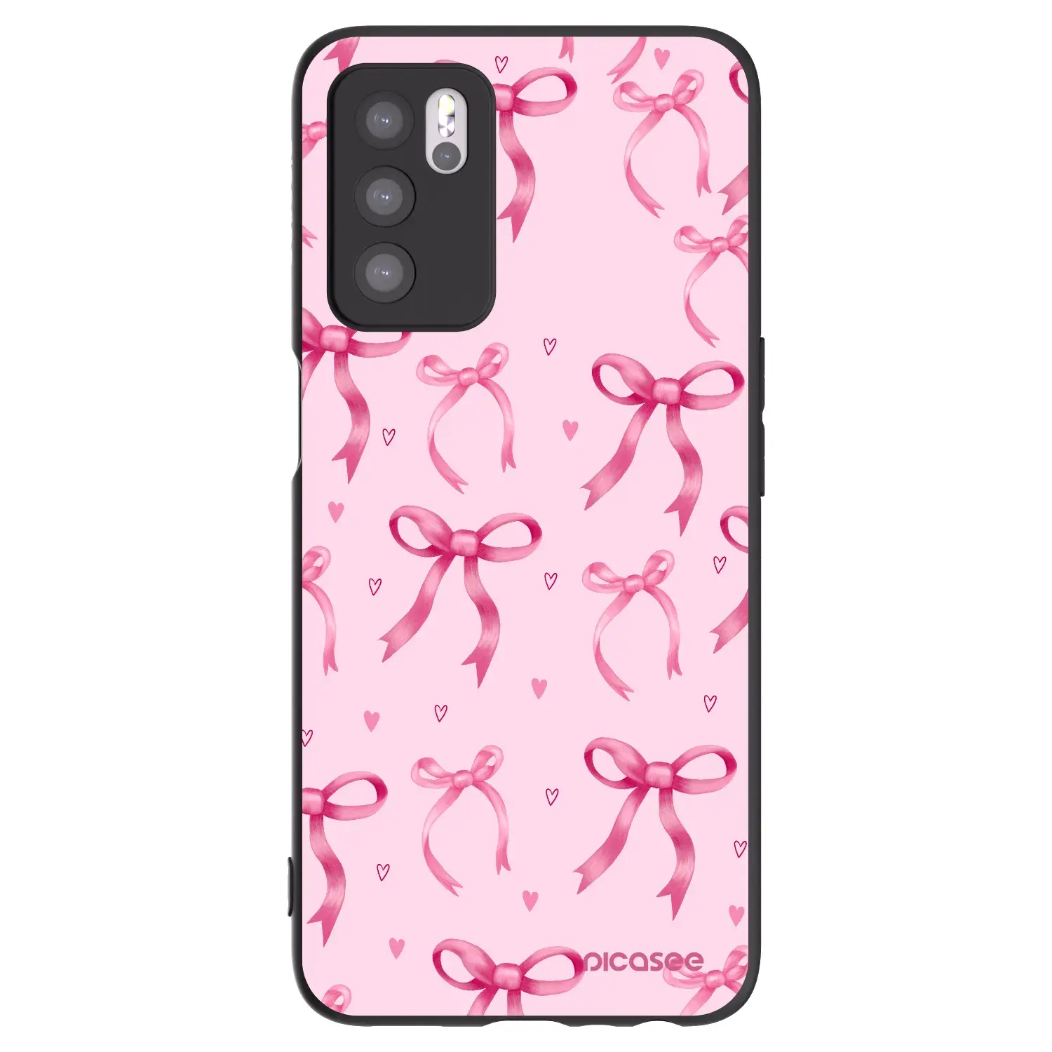 Silikonový černý obal pro OPPO A16s - Bow Aesthetic