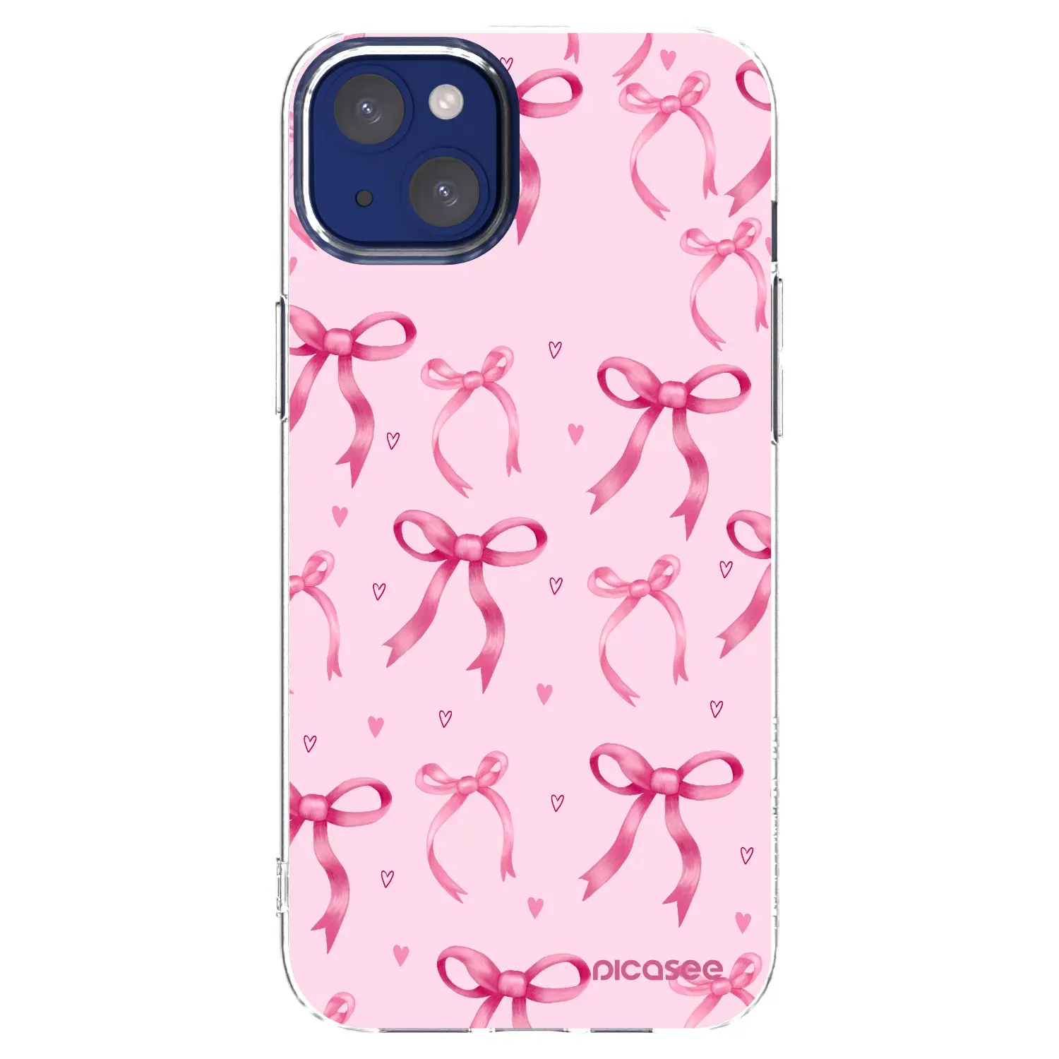 Silikonový průhledný obal pro Apple iPhone 14 Plus - Bow Aesthetic
