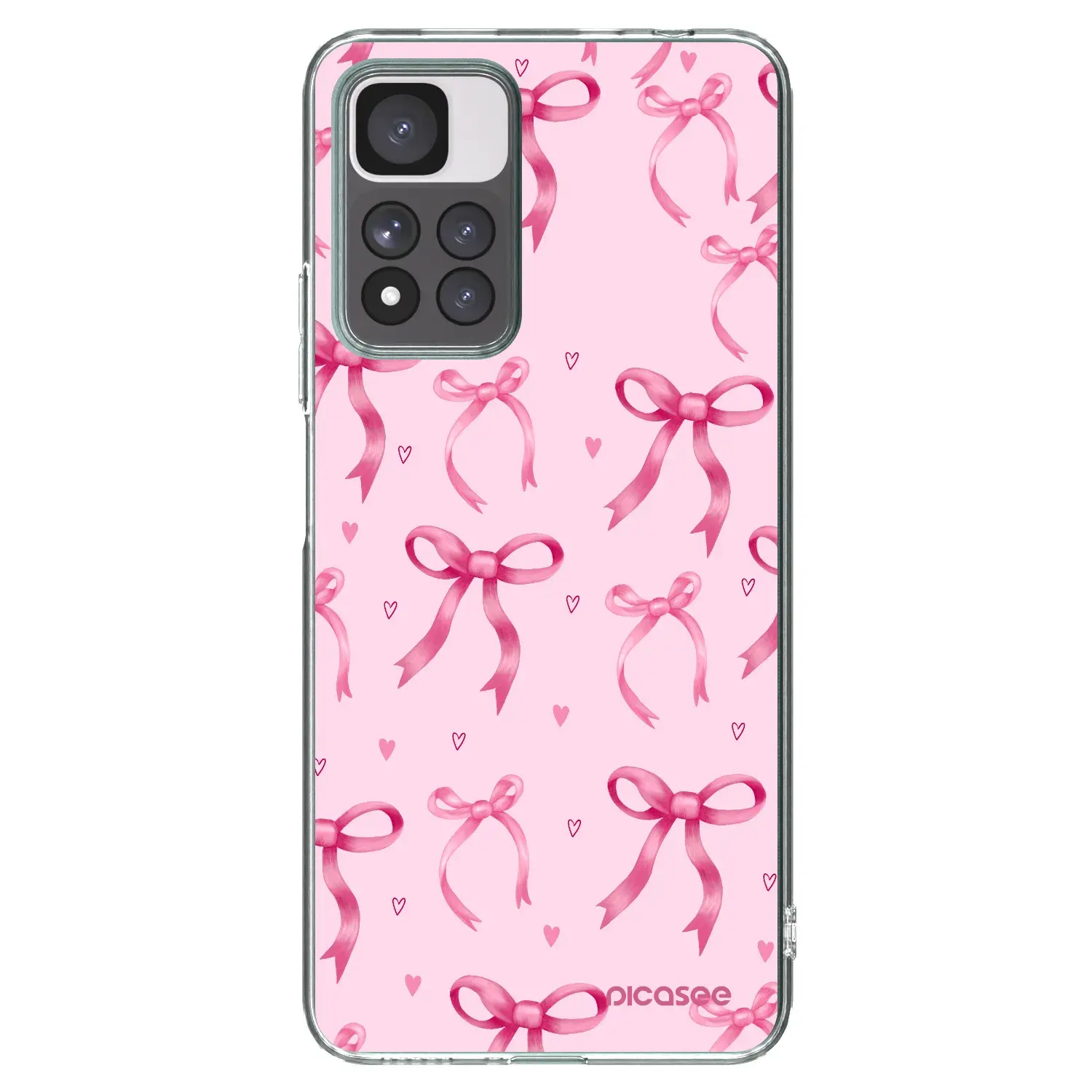 Silikonový průhledný obal pro Xiaomi Redmi Note 11 Pro+ 5G - Bow Aesthetic