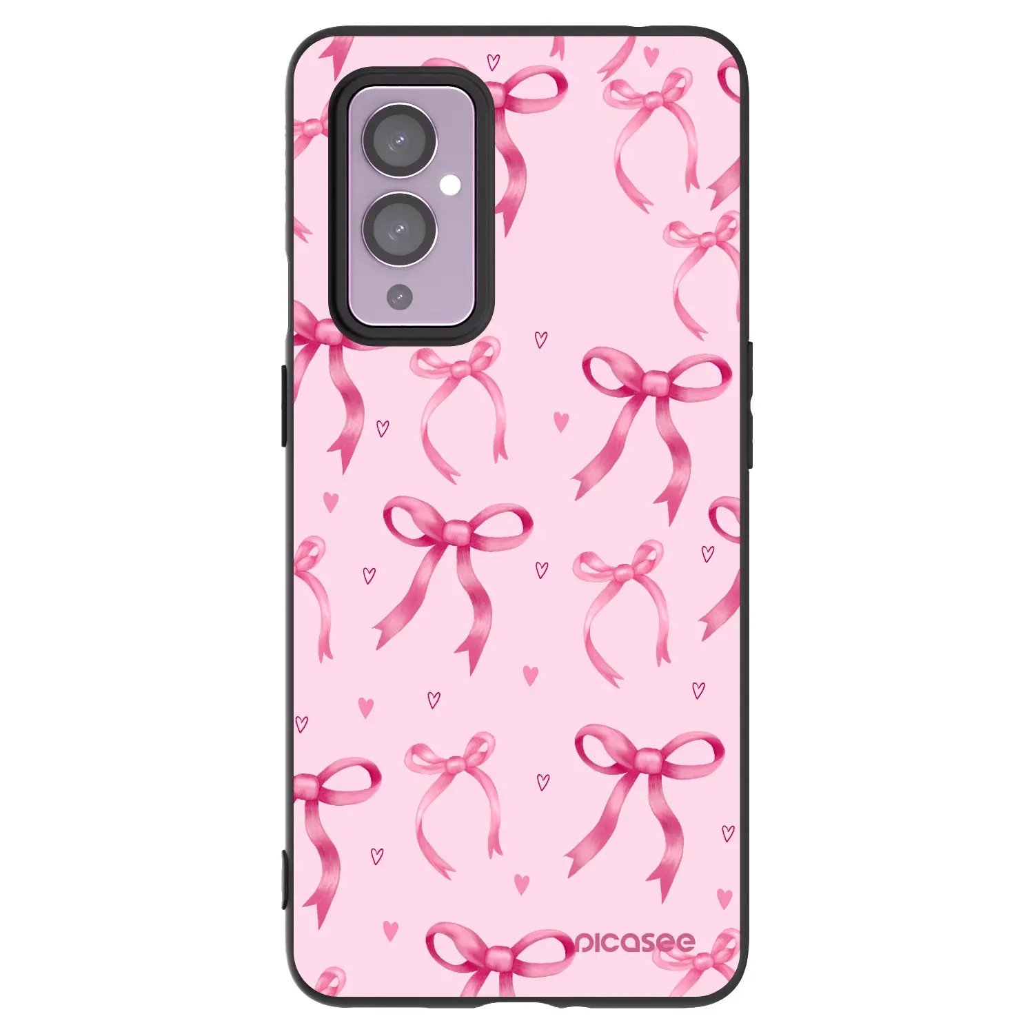 Silikonový černý obal pro OnePlus 9 - Bow Aesthetic