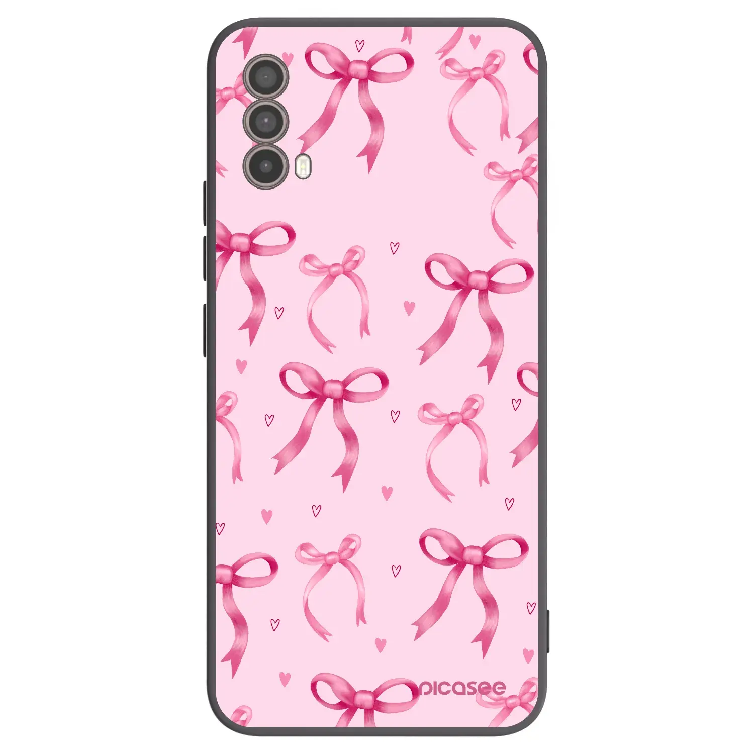 Silikonový černý obal pro Motorola Moto E40 - Bow Aesthetic