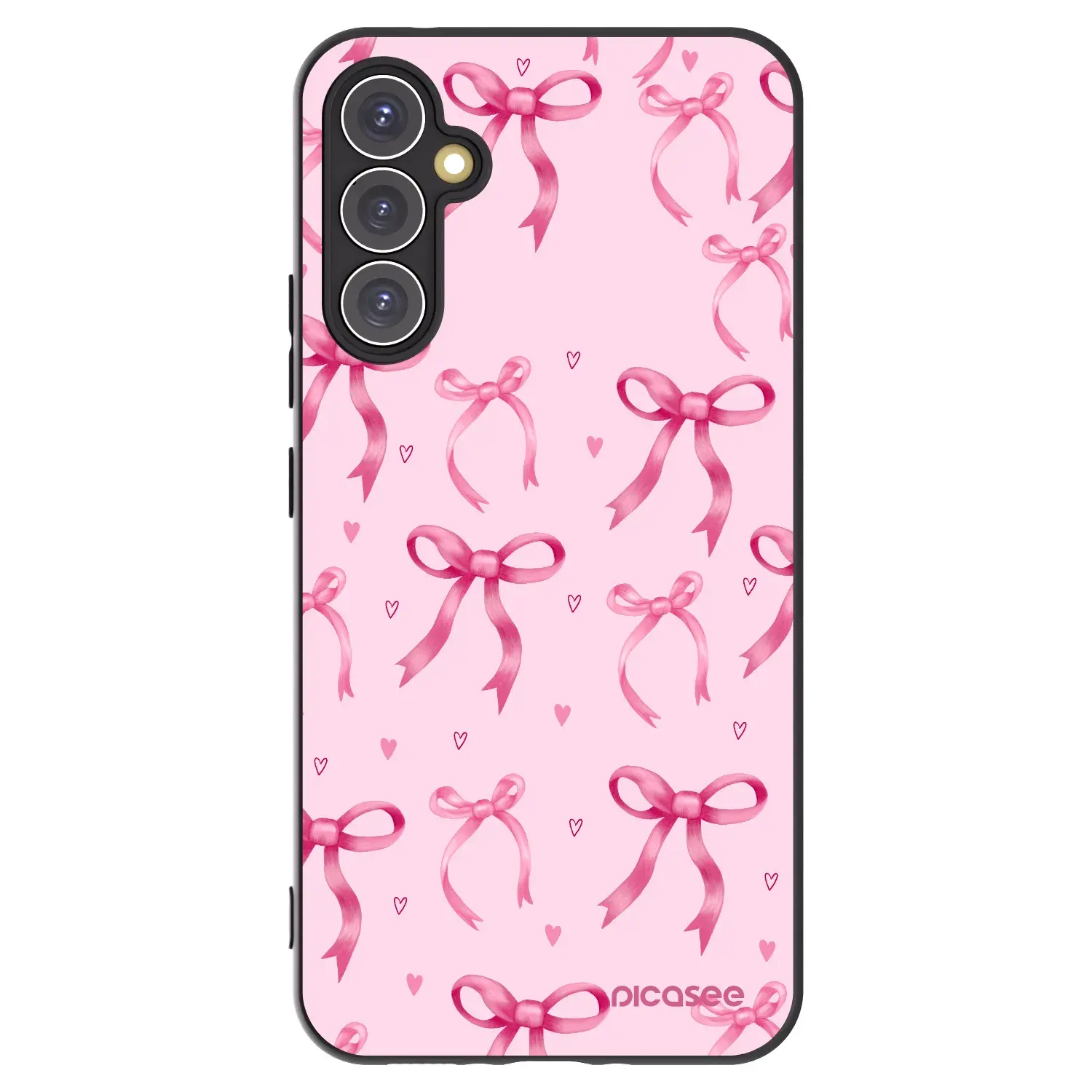 Silikonový černý obal pro Samsung Galaxy A34 5G A346B - Bow Aesthetic