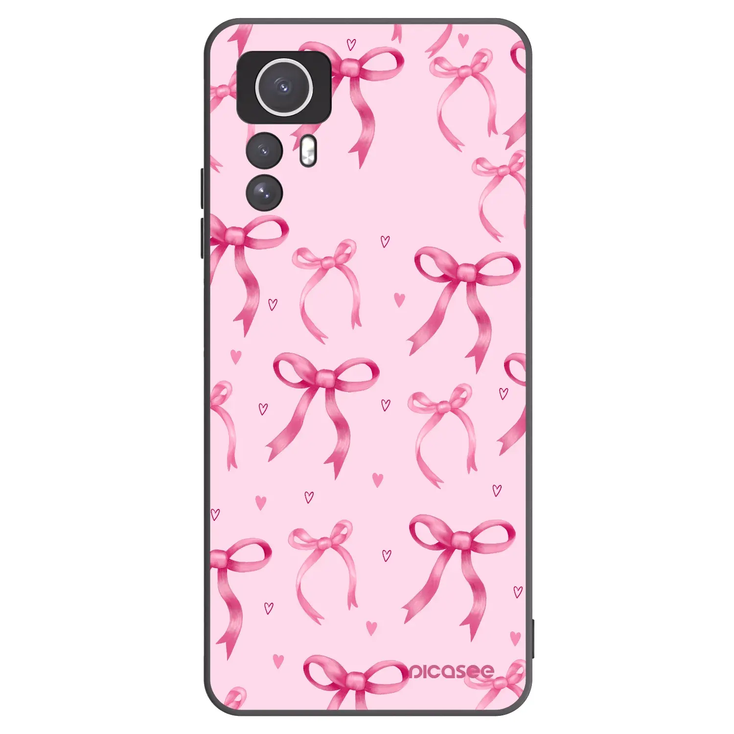 Silikonový černý obal pro Xiaomi Redmi Note 12S - Bow Aesthetic