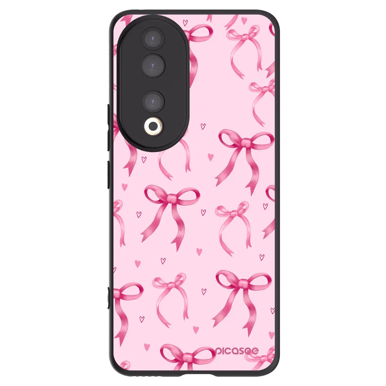 Silikonový černý obal pro Honor 90 5G - Bow Aesthetic