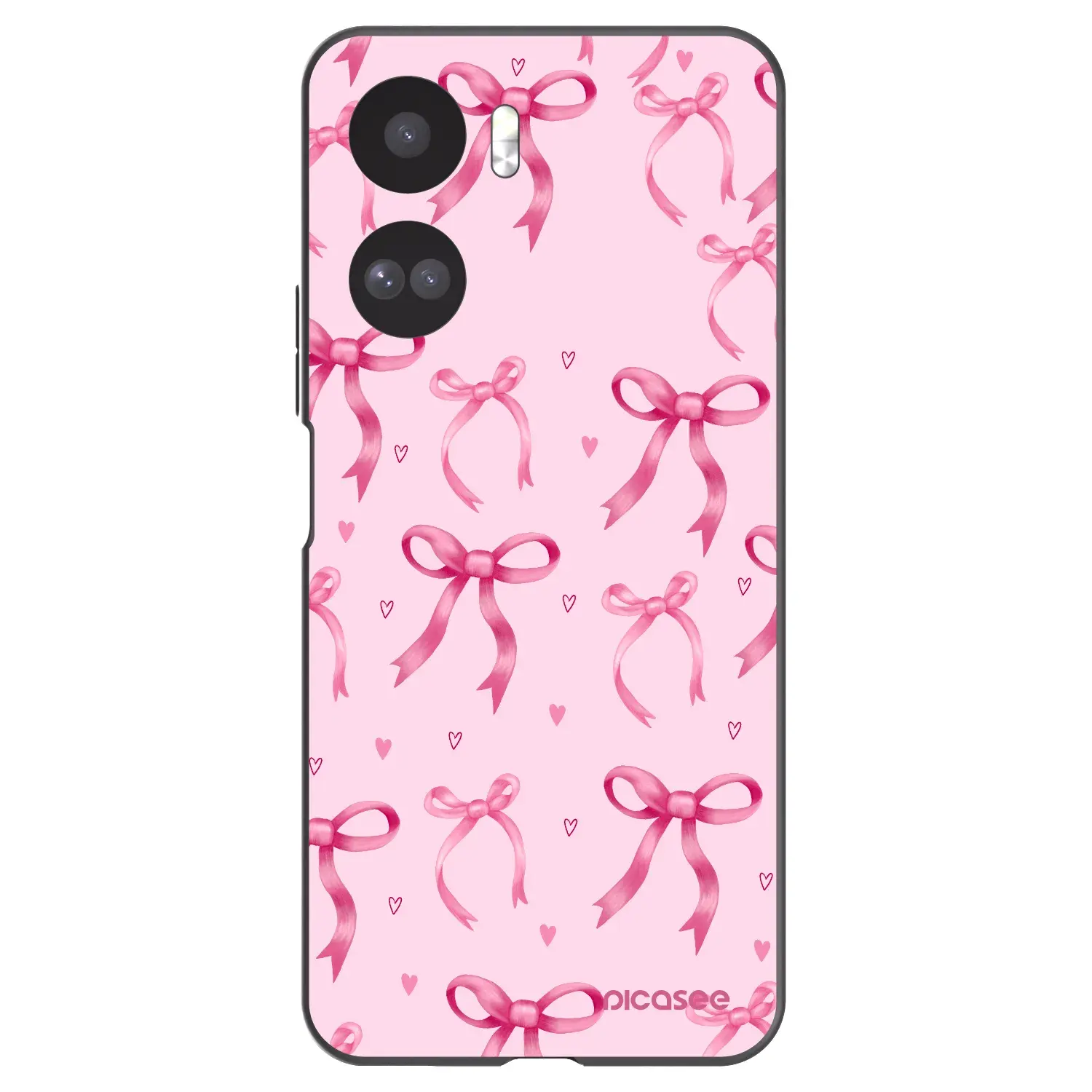 Silikonový černý obal pro Honor 90 Lite 5G - Bow Aesthetic