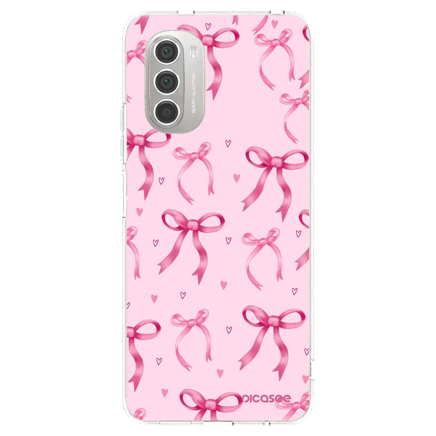Silikonový průhledný obal pro Motorola Moto G51 - Bow Aesthetic