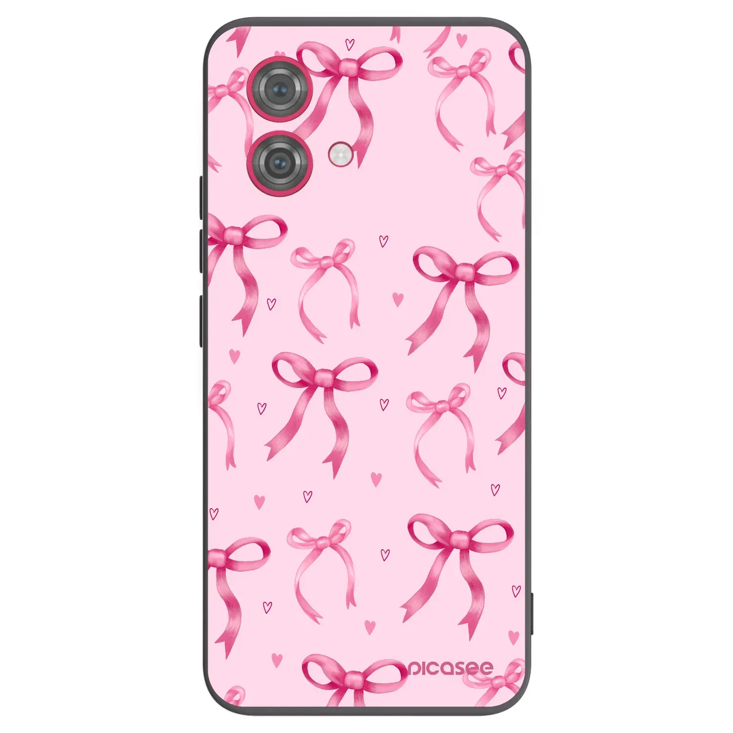 Silikonový černý obal pro Motorola Moto G84 5G - Bow Aesthetic
