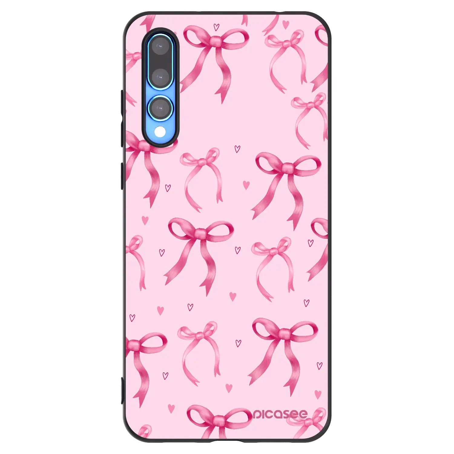 Silikonový černý obal pro Huawei P20 Pro - Bow Aesthetic