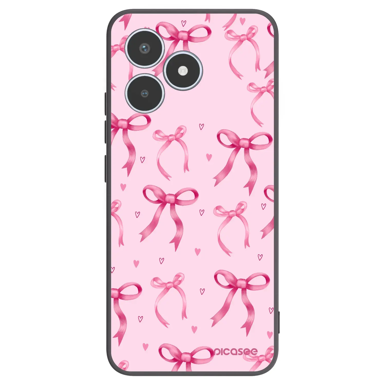 Silikonový černý obal pro Realme C53 - Bow Aesthetic