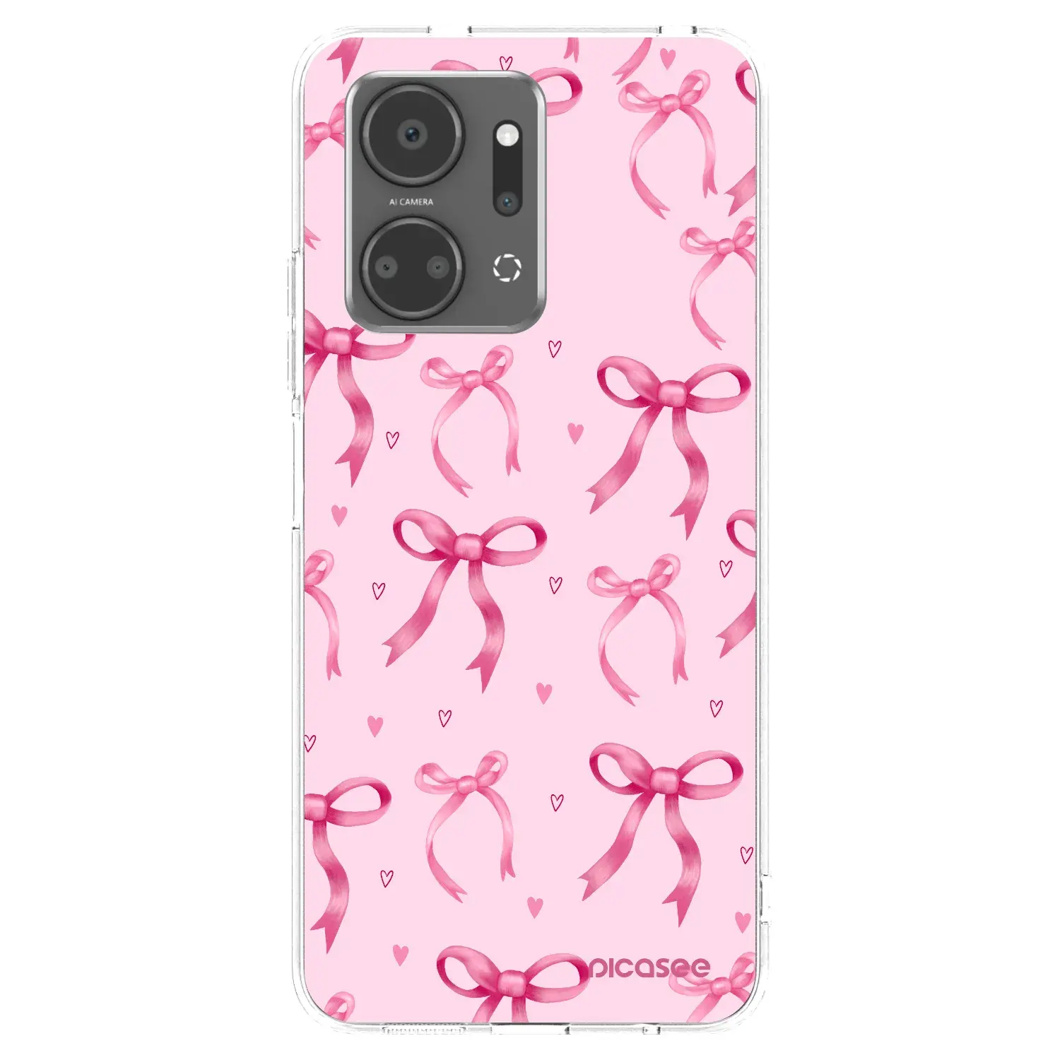 Silikonový průhledný obal pro Honor X7a - Bow Aesthetic