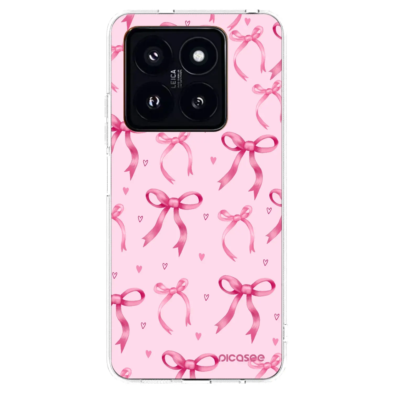 Silikonový průhledný obal pro Xiaomi 14 Pro - Bow Aesthetic