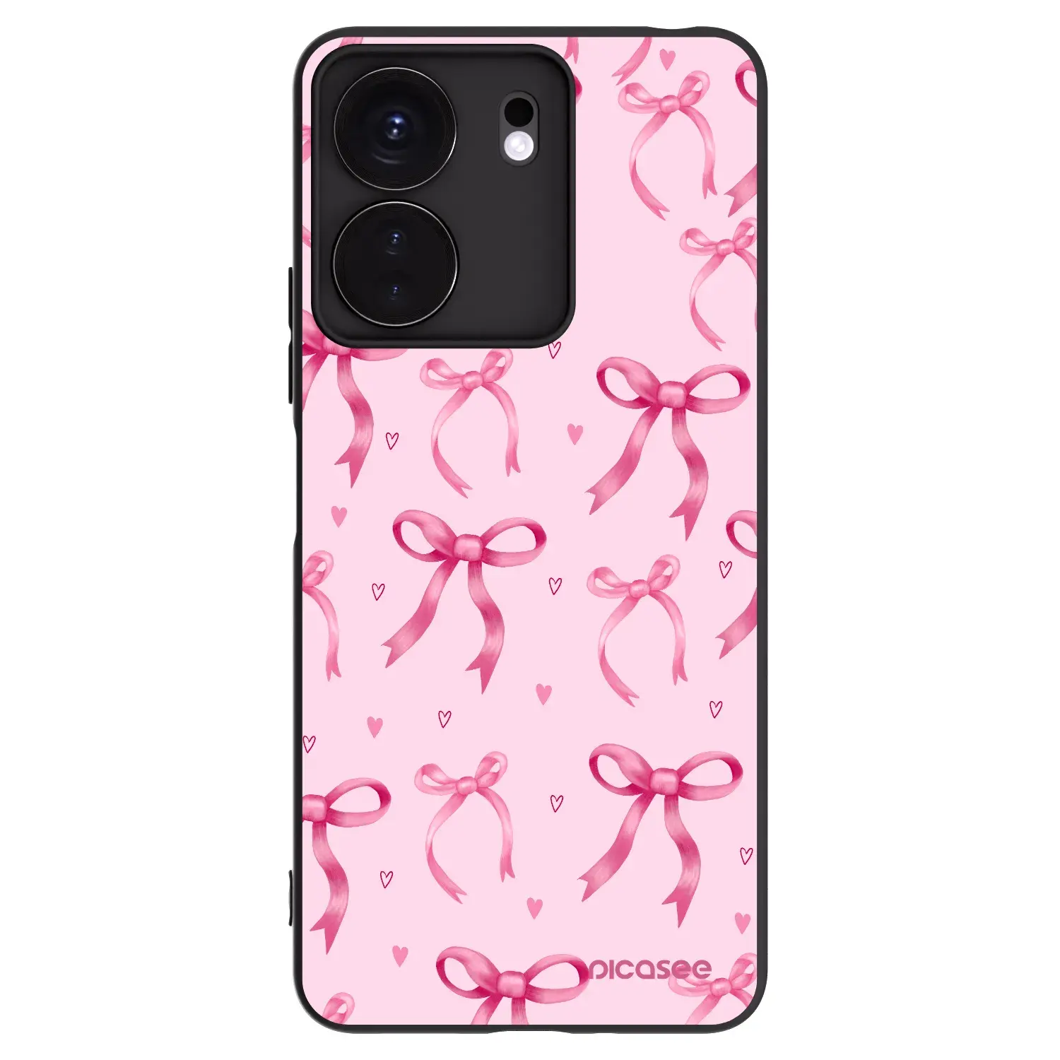 Silikonový černý obal pro Xiaomi Redmi 13C 4G - Bow Aesthetic