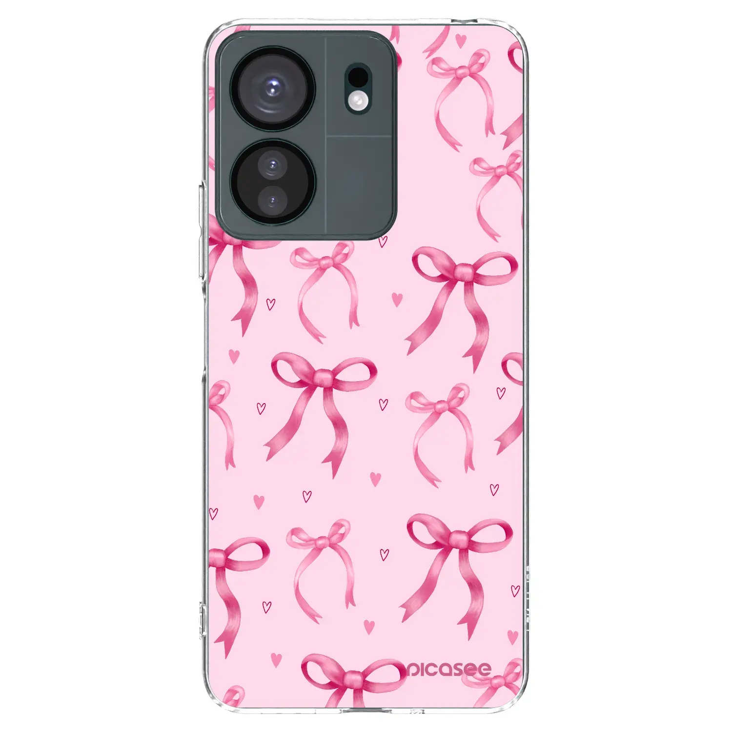 Silikonový průhledný obal pro Xiaomi Redmi 13C 4G - Bow Aesthetic