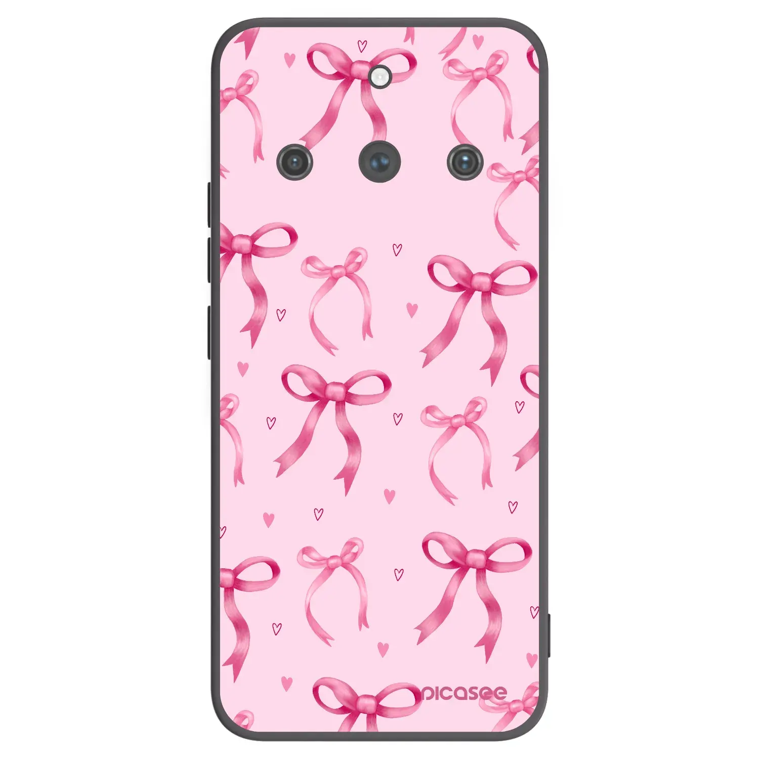 Silikonový černý obal pro Realme 11 Pro+ - Bow Aesthetic