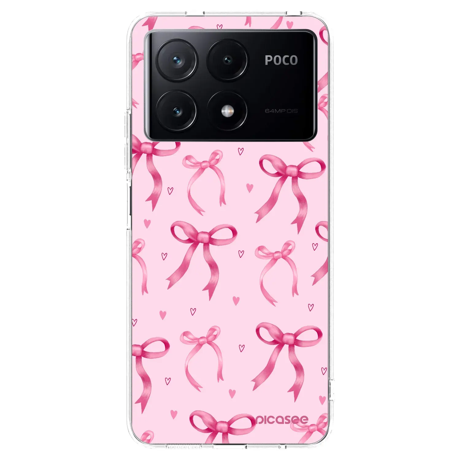 Silikonový průhledný obal pro Xiaomi Poco X6 Pro - Bow Aesthetic