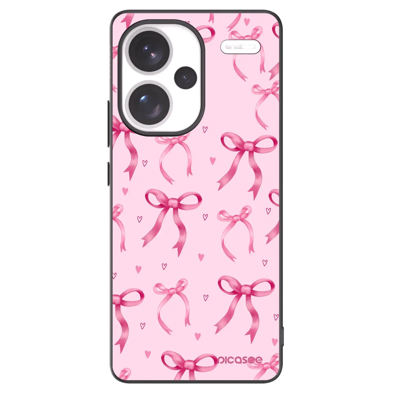 Silikonový černý obal pro Xiaomi Redmi Note 13 Pro+ 5G - Bow Aesthetic