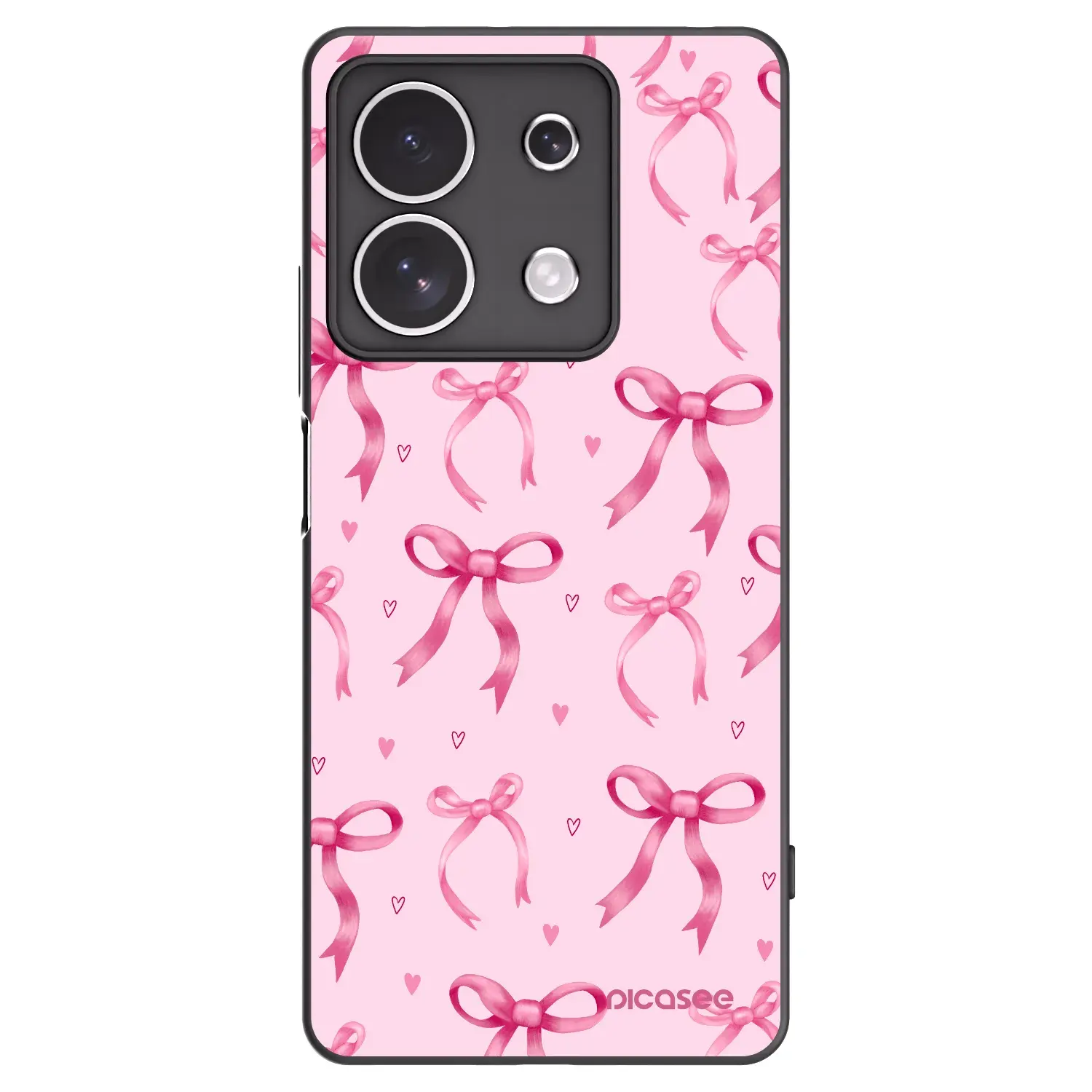 Silikonový černý obal pro Xiaomi Redmi Note 13 4G - Bow Aesthetic