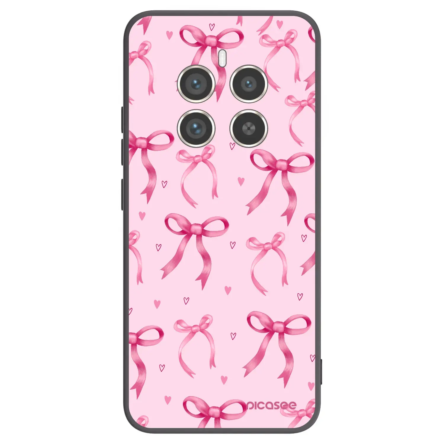 Silikonový černý obal pro Realme 12 Pro 5G - Bow Aesthetic
