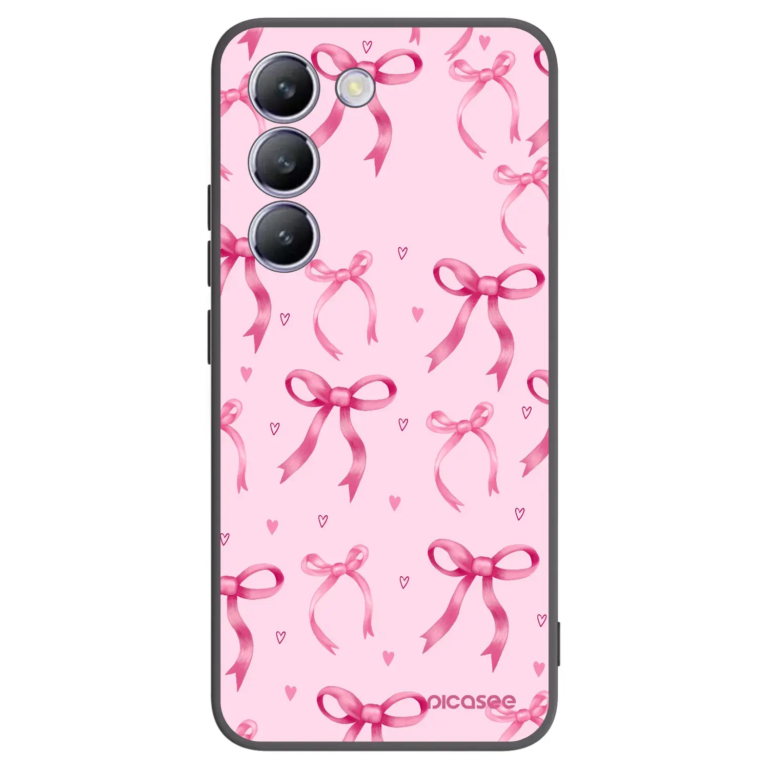 Silikonový černý obal pro Vivo V40 SE 5G - Bow Aesthetic