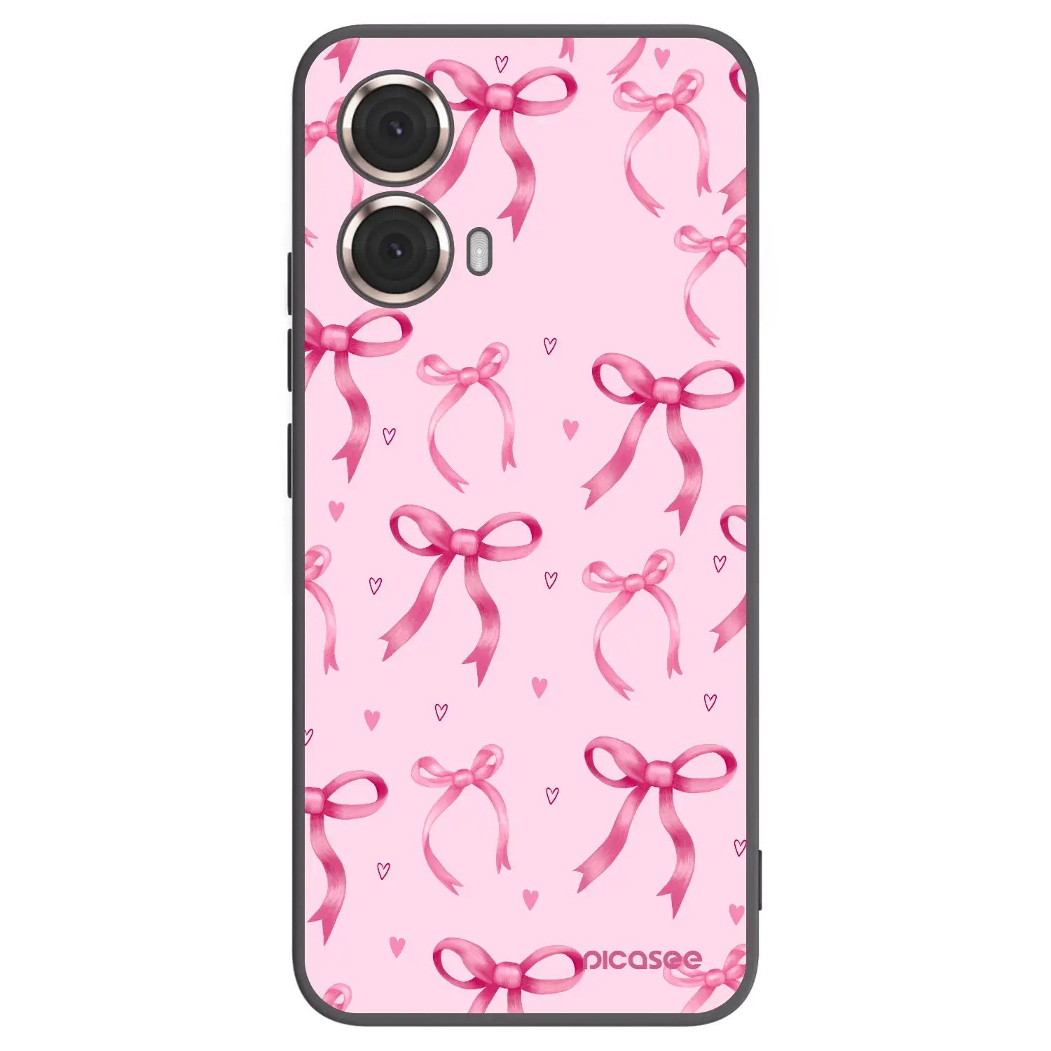 Silikonový černý obal pro Motorola Moto G85 - Bow Aesthetic