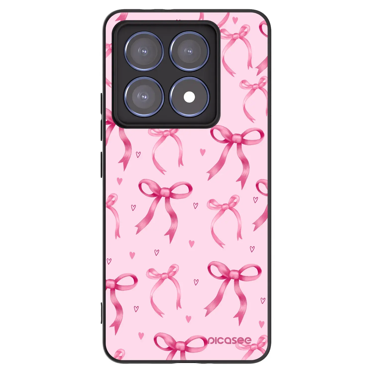 Silikonový černý obal pro Xiaomi 14T Pro - Bow Aesthetic
