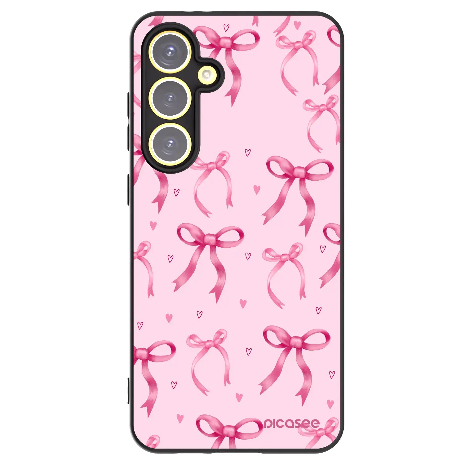 Silikonový černý obal pro Samsung Galaxy S24 FE S721B - Bow Aesthetic