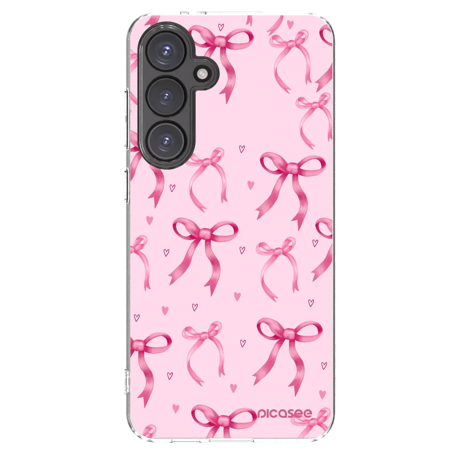 Silikonový průhledný obal pro Samsung Galaxy S24 FE S721B - Bow Aesthetic