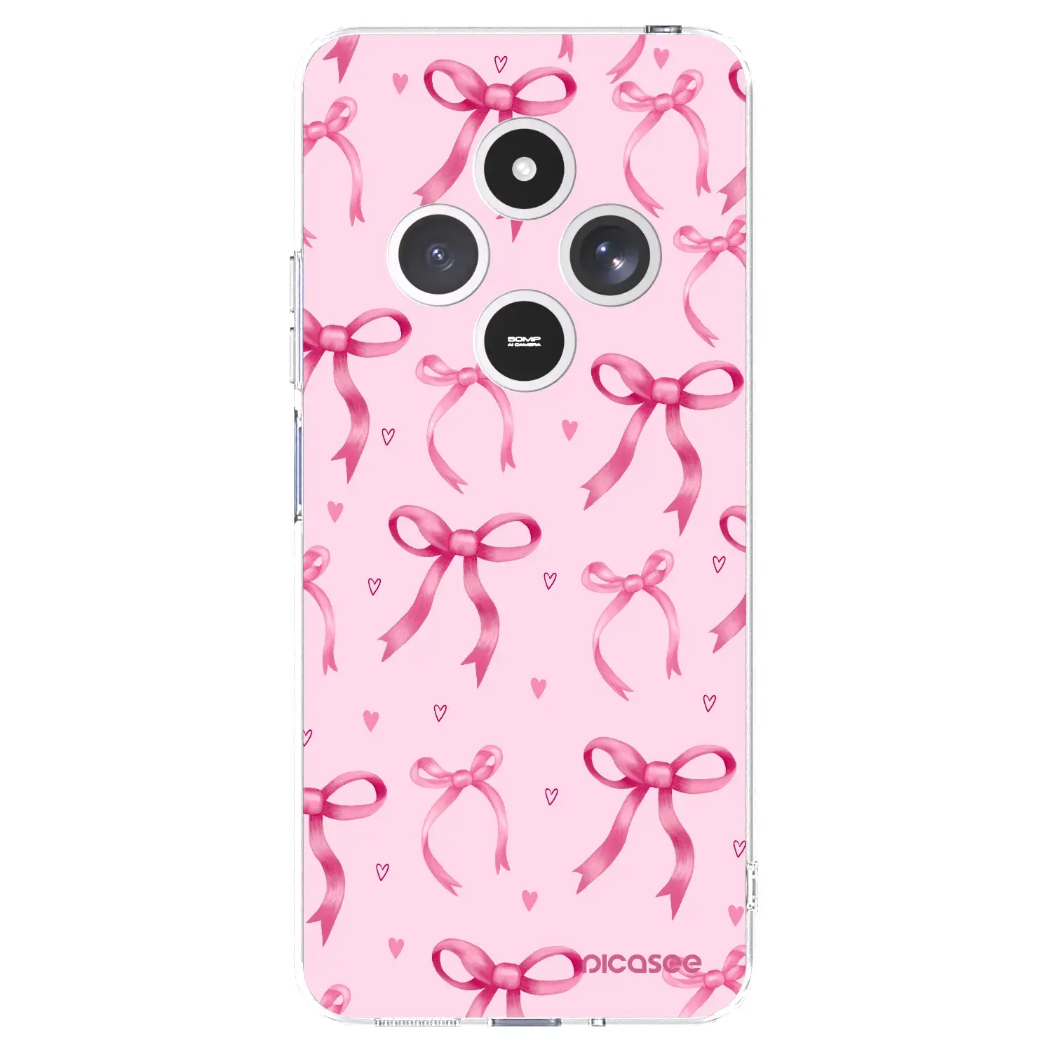 Silikonový průhledný obal pro Xiaomi Redmi 14C - Bow Aesthetic