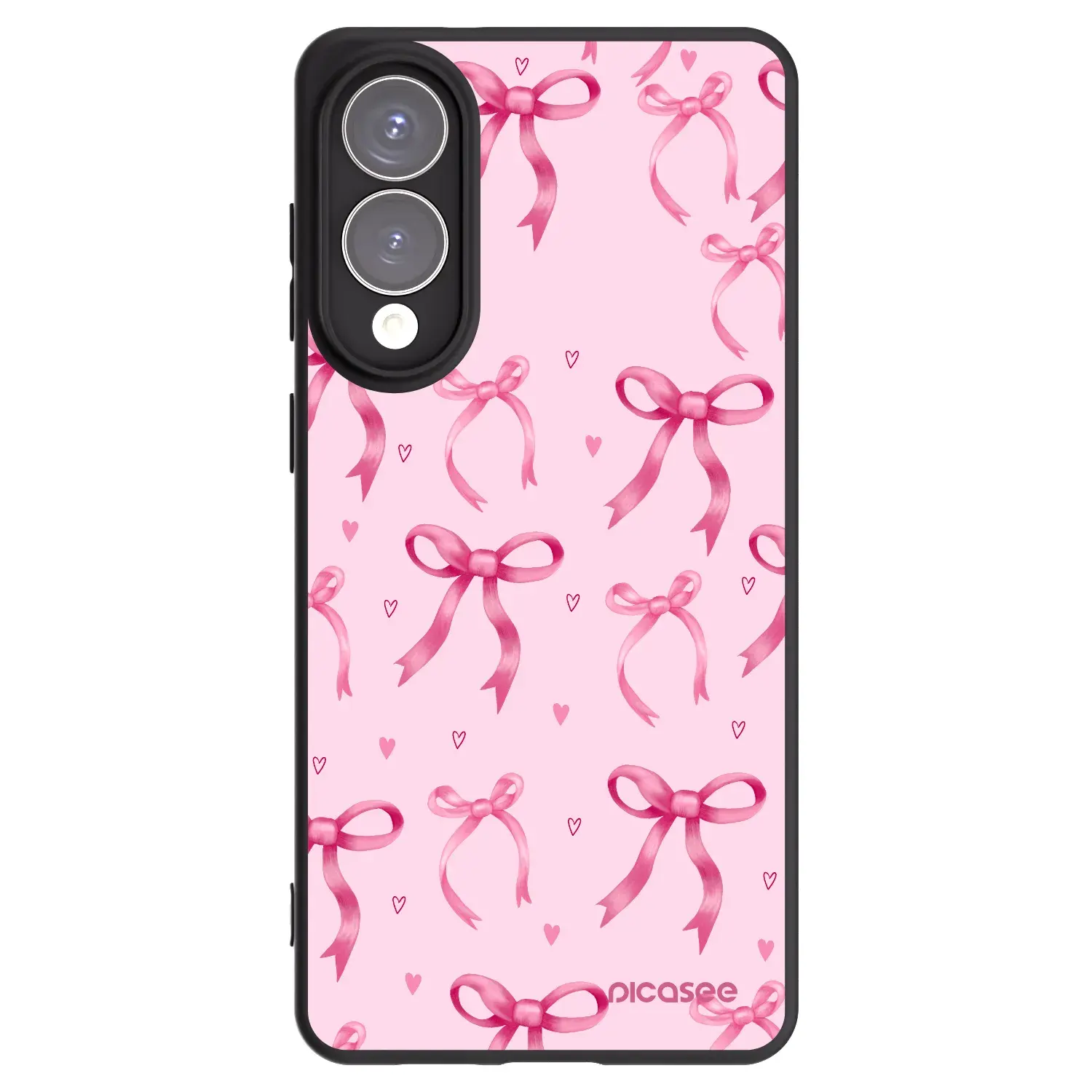 Silikonový černý obal pro Samsung Galaxy S25 Edge 5G - Bow Aesthetic
