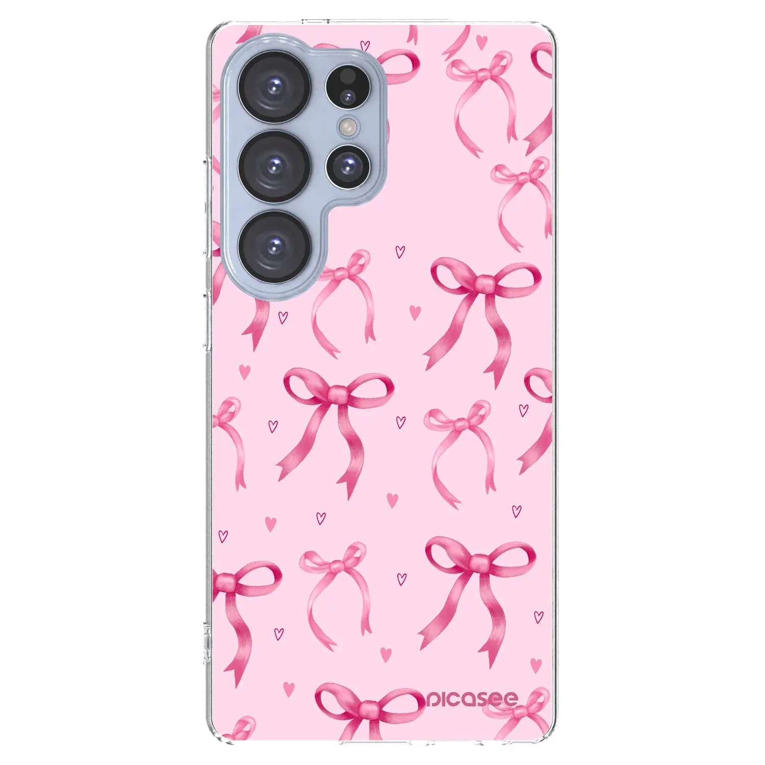Silikonový průhledný obal pro Samsung Galaxy S25 Ultra 5G - Bow Aesthetic
