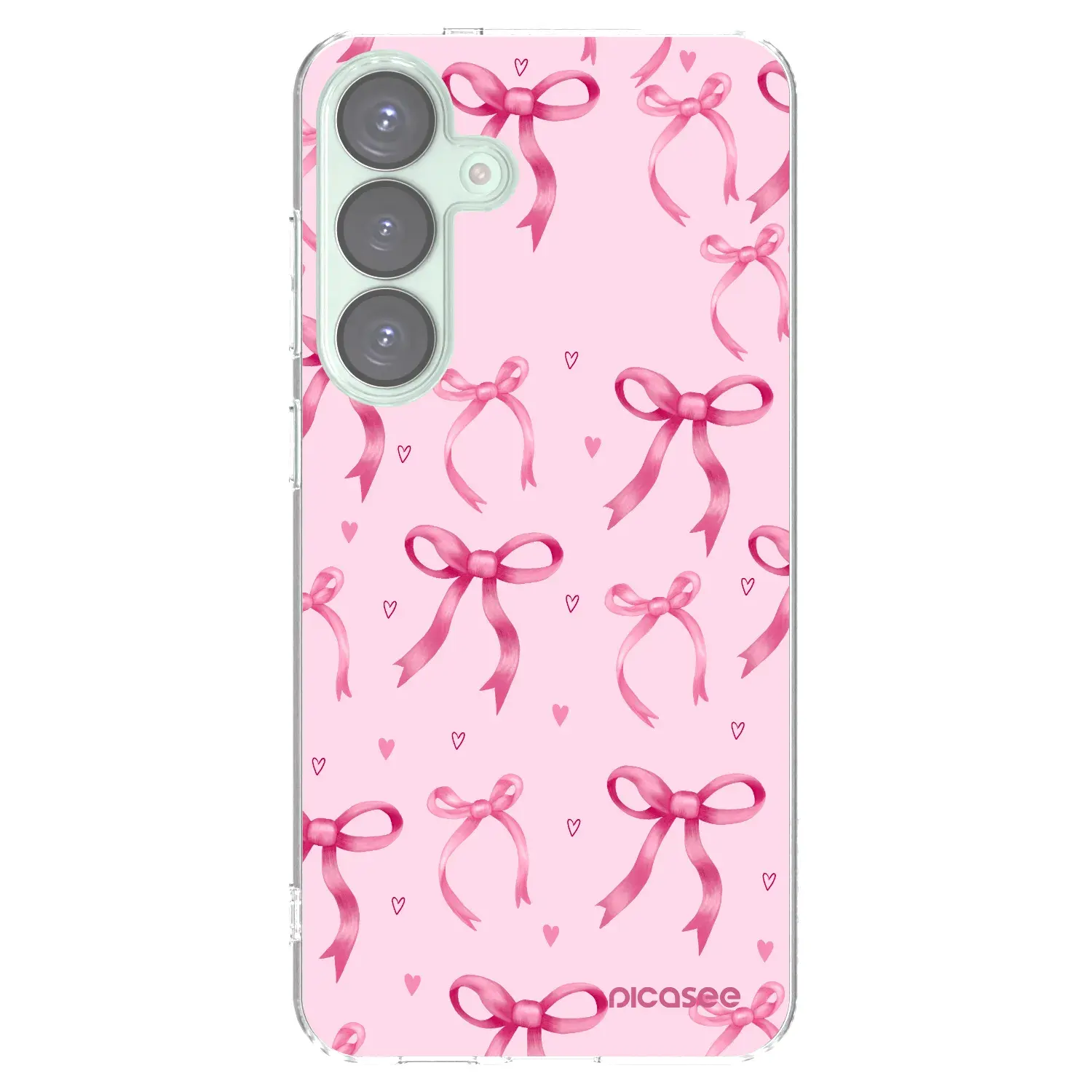 Silikonový průhledný obal pro Samsung Galaxy S25+ 5G - Bow Aesthetic