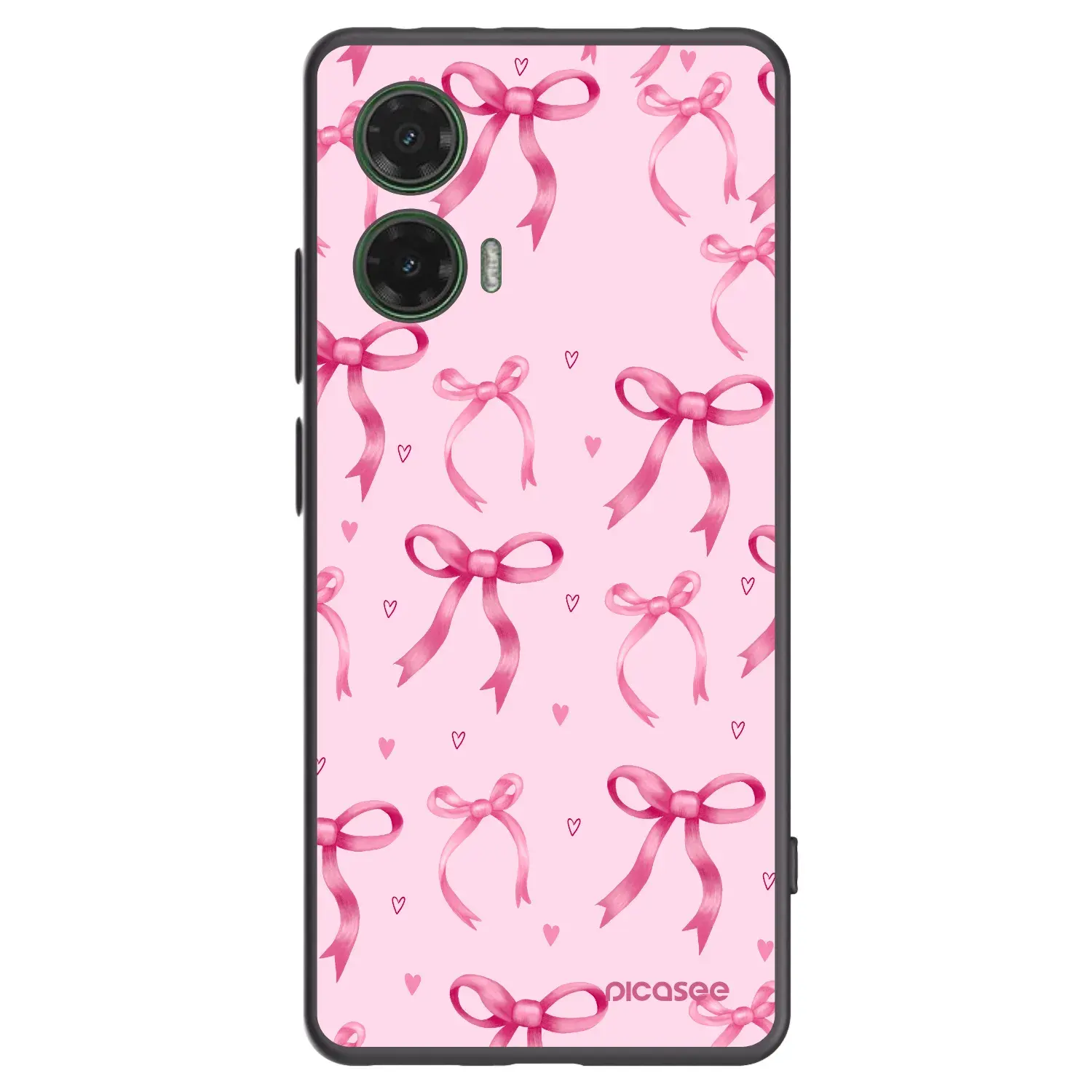 Silikonový černý obal pro Motorola Moto G35 5G - Bow Aesthetic